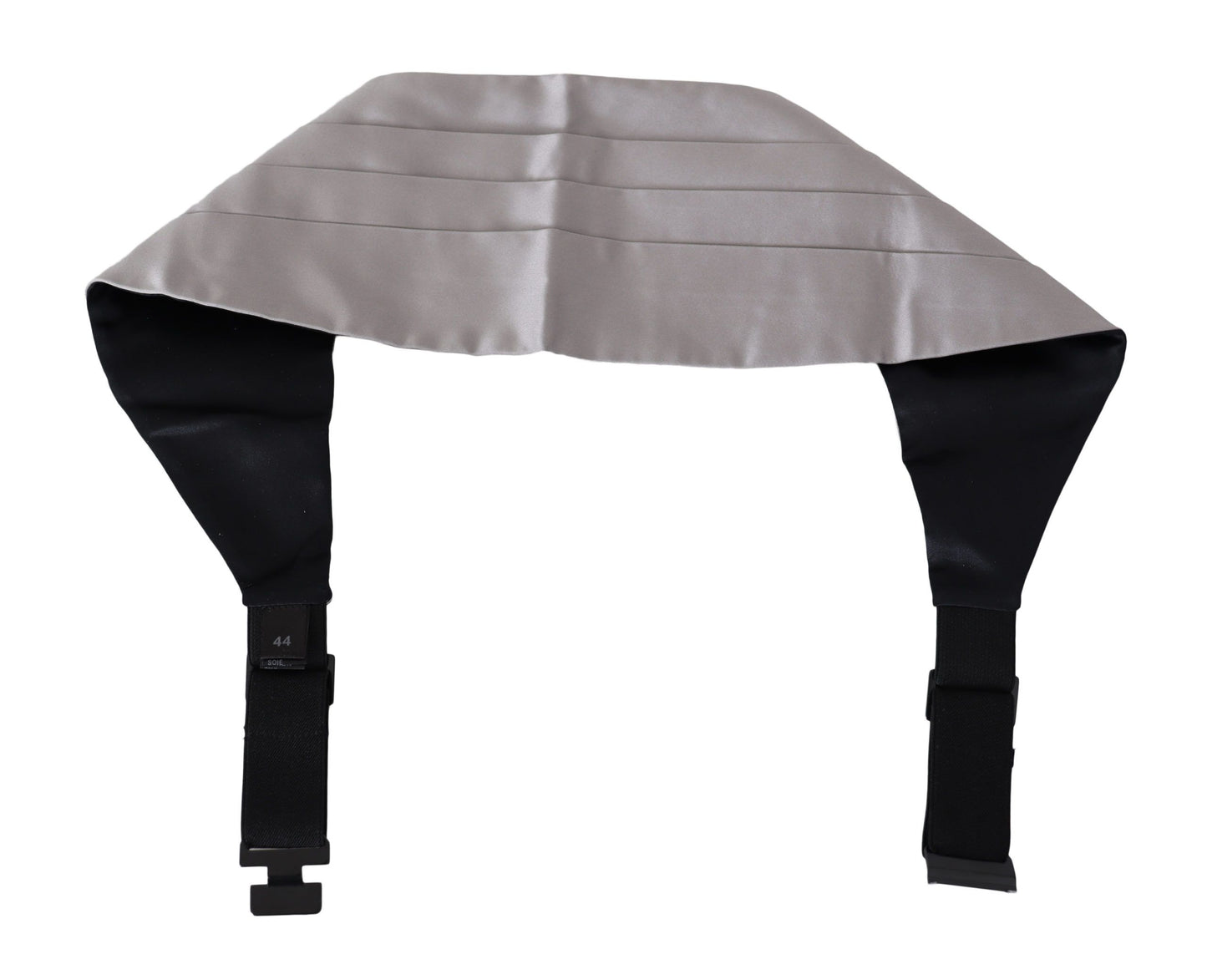 Dolce & Gabbana Grauer Herren-Taillengürtel, 100 % Seide, Kummerbund