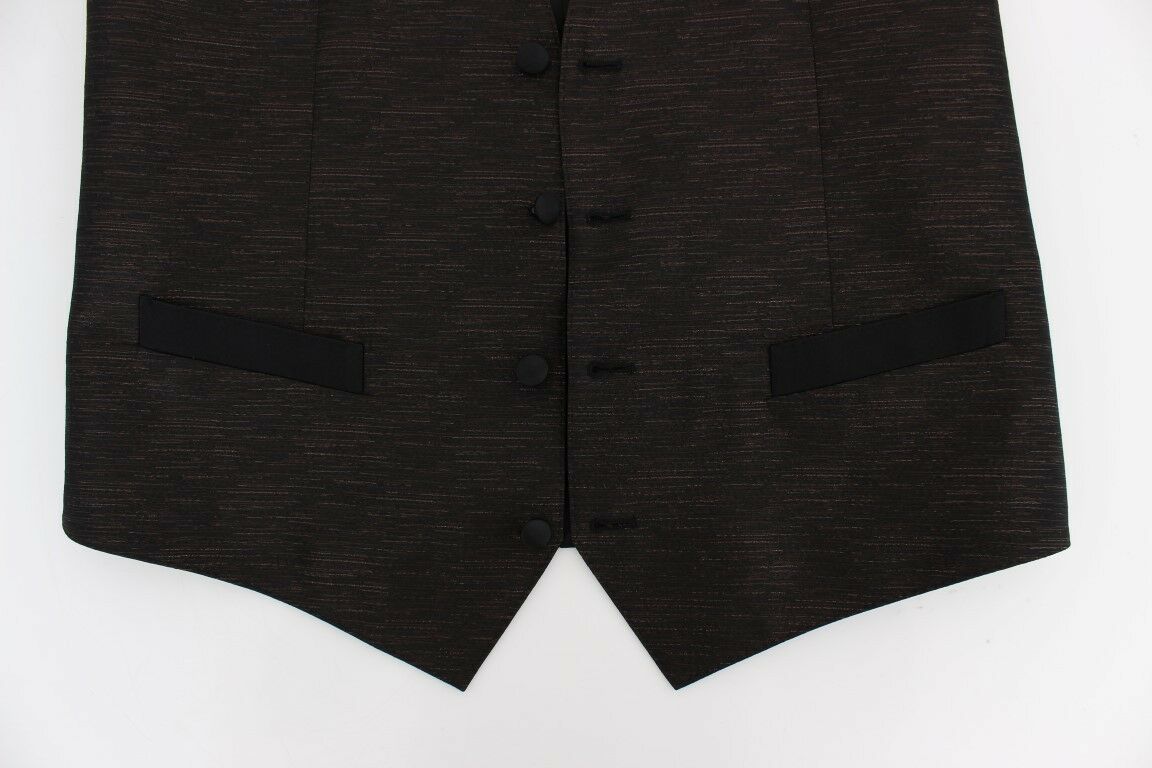 Dolce & Gabbana – Schwarze Weste aus Wolle mit Logo