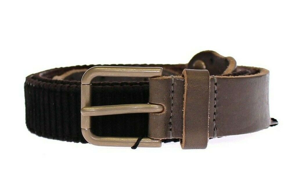 Dolce & Gabbana Brauner Leder-Logo-Cintura-Gürtel