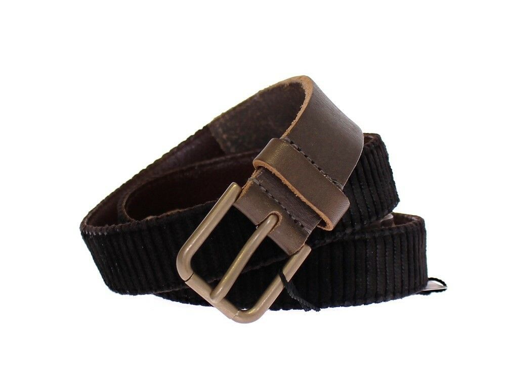 Dolce & Gabbana Brauner Leder-Logo-Cintura-Gürtel