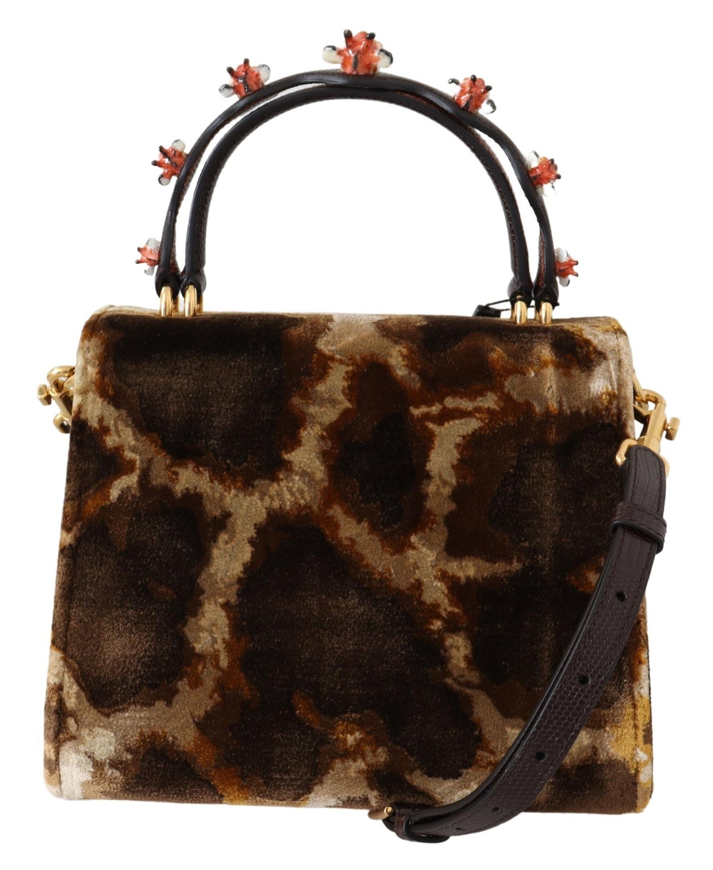 Dolce & Gabbana Brown Giraffe Umhängetasche Borse WELCOME Geldbörse