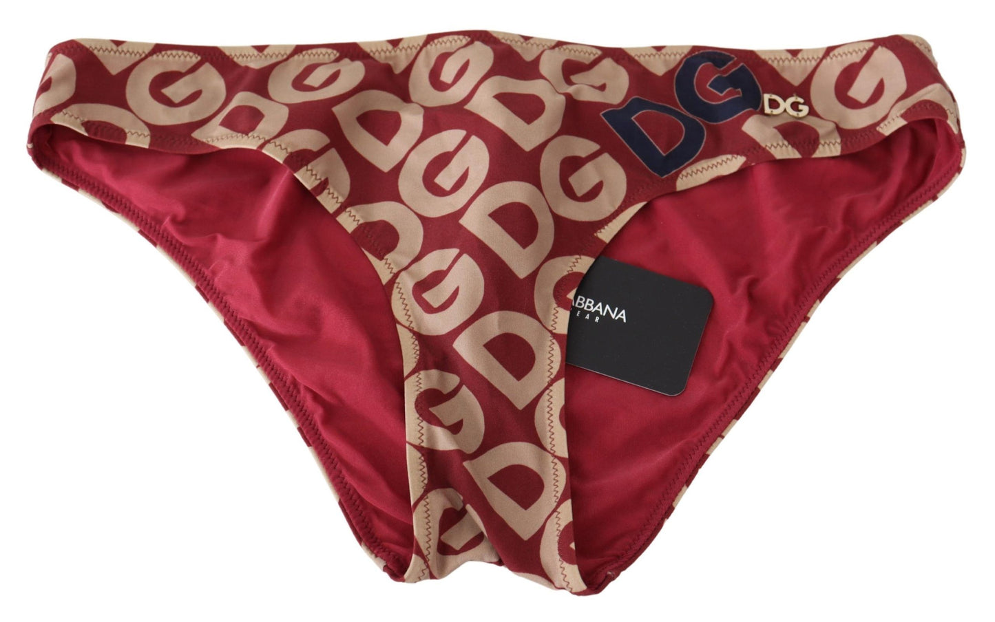 Dolce & Gabbana Mehrfarbiger Bikini-Badeanzug mit DG-Logo-Print