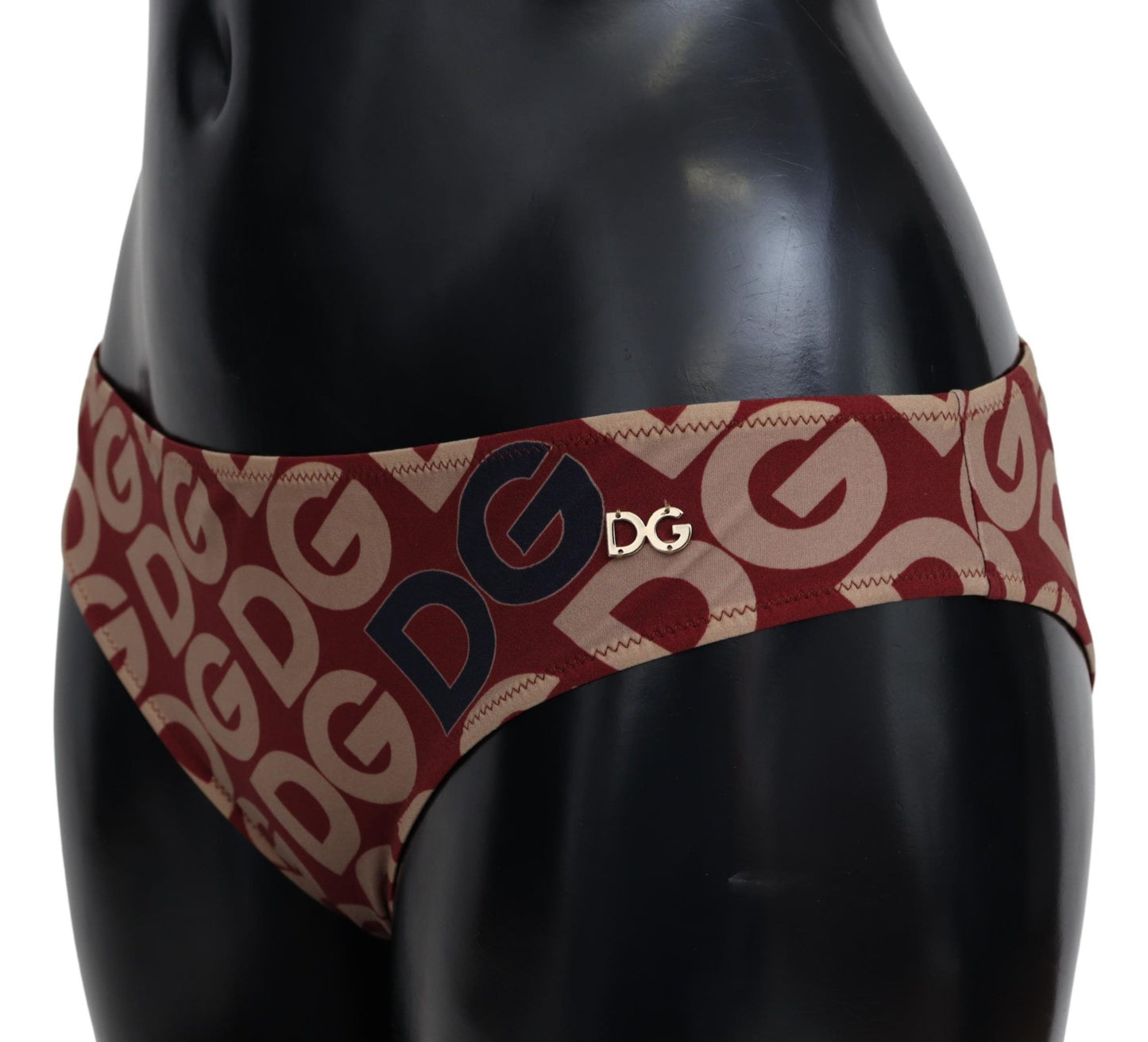 Dolce & Gabbana Mehrfarbiger Bikini-Badeanzug mit DG-Logo-Print