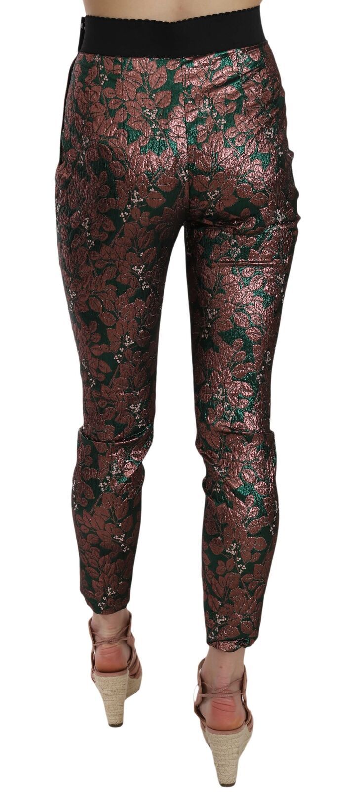 Dolce & Gabbana – Mehrfarbige, schillernde Jacquard-Hose aus Brokat