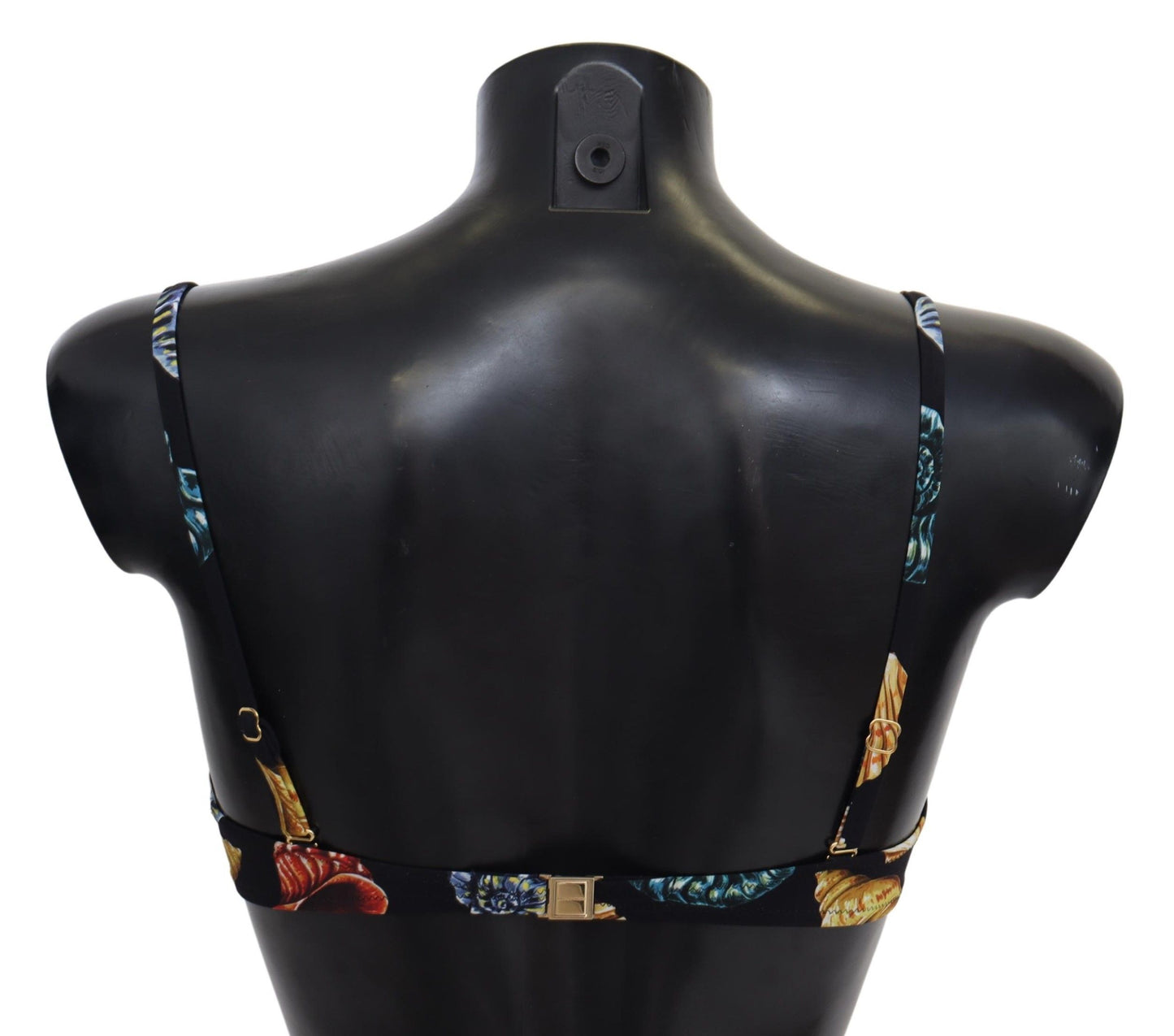 Dolce & Gabbana – Schwarze Bikinioberteile mit Muschel-Print für Damen