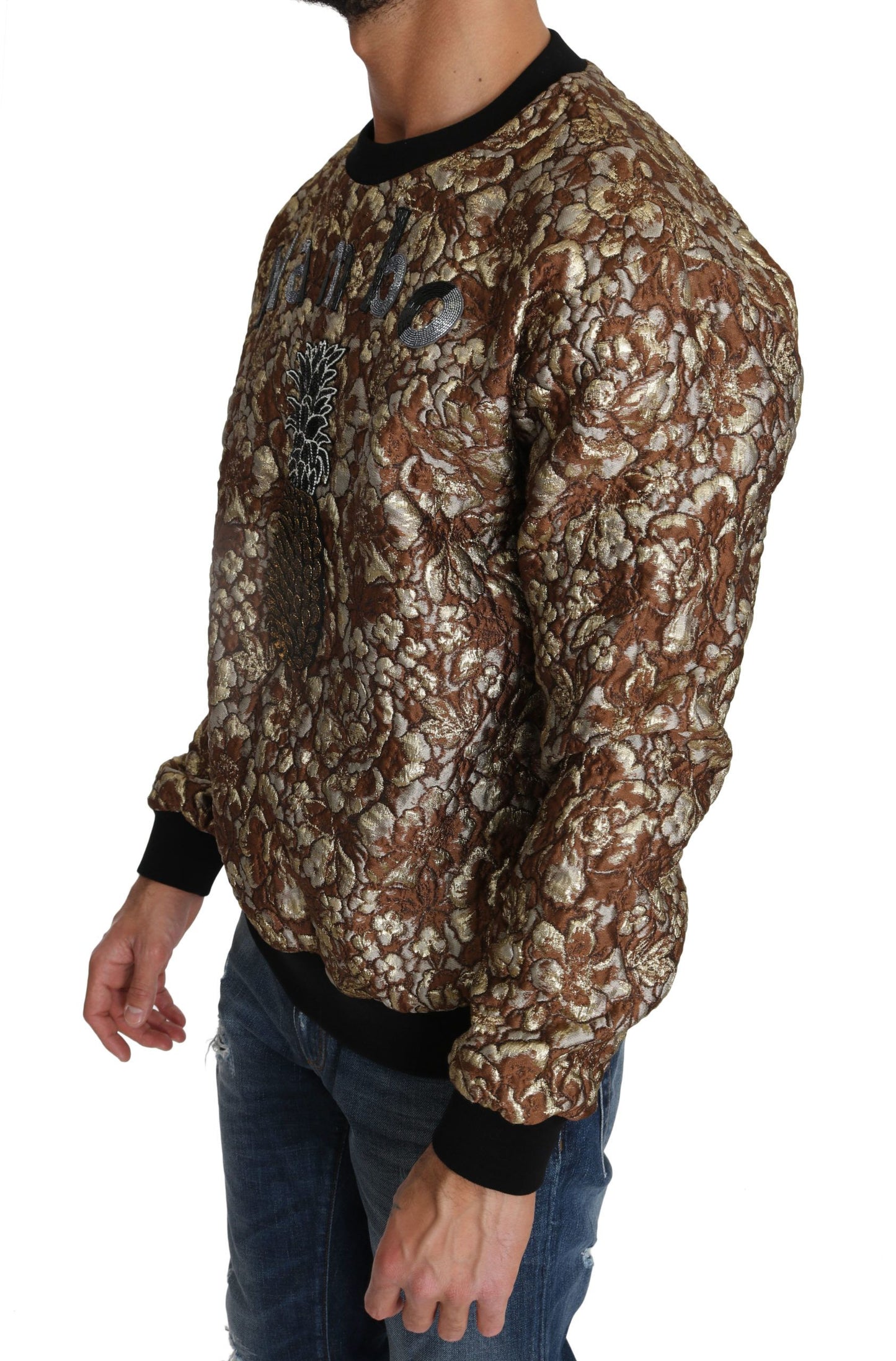 Dolce & Gabbana Mehrfarbiger MAMBO Jacquard-Pullover mit Ananas