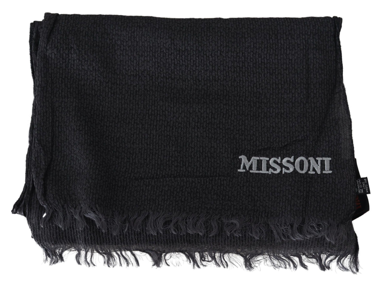 Missoni – Schwarzer Unisex-Halswickelschal aus Wollstrick