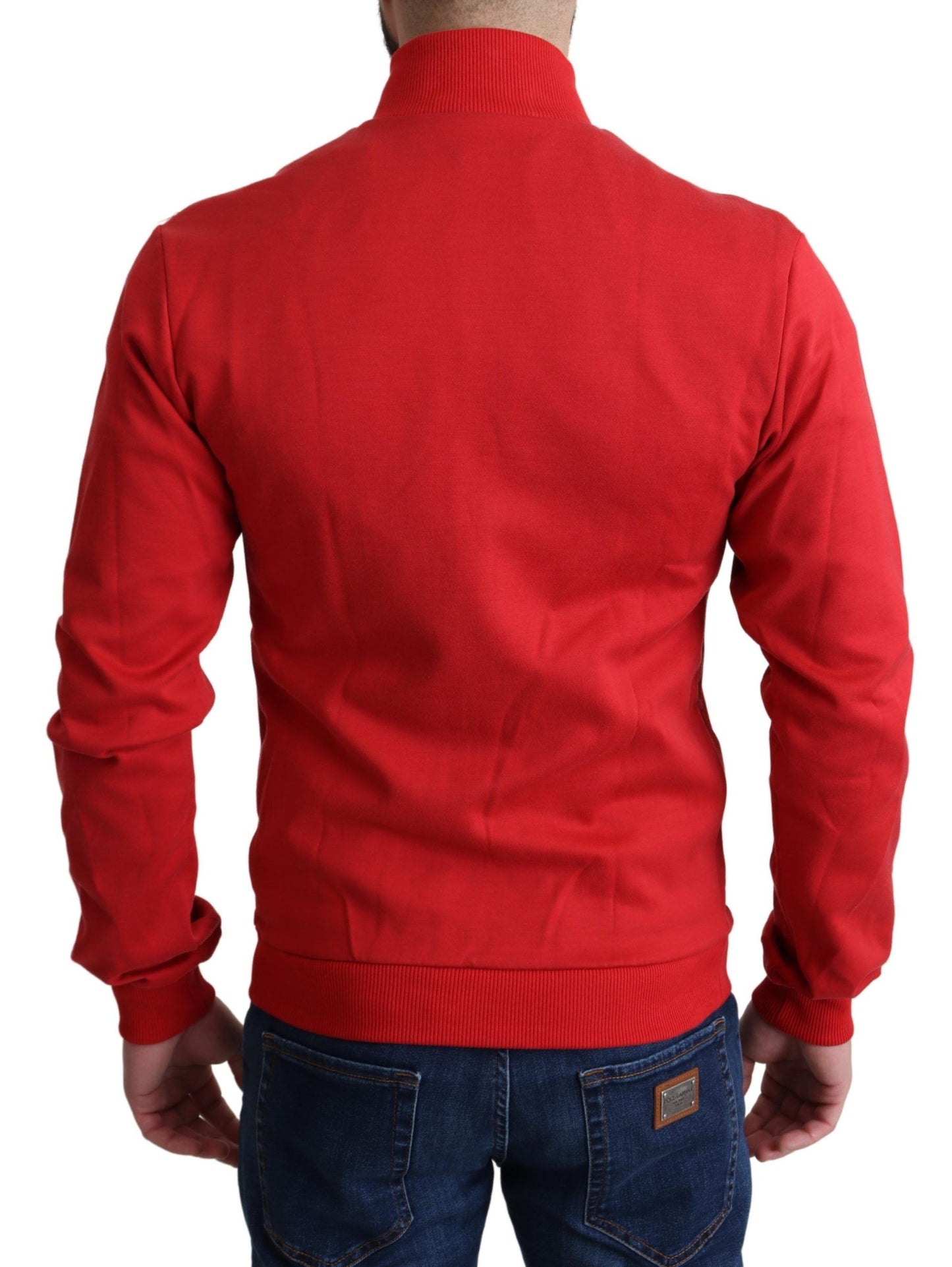 Dolce & Gabbana Roter DG Motor Club Cardigan-Pullover mit Reißverschluss