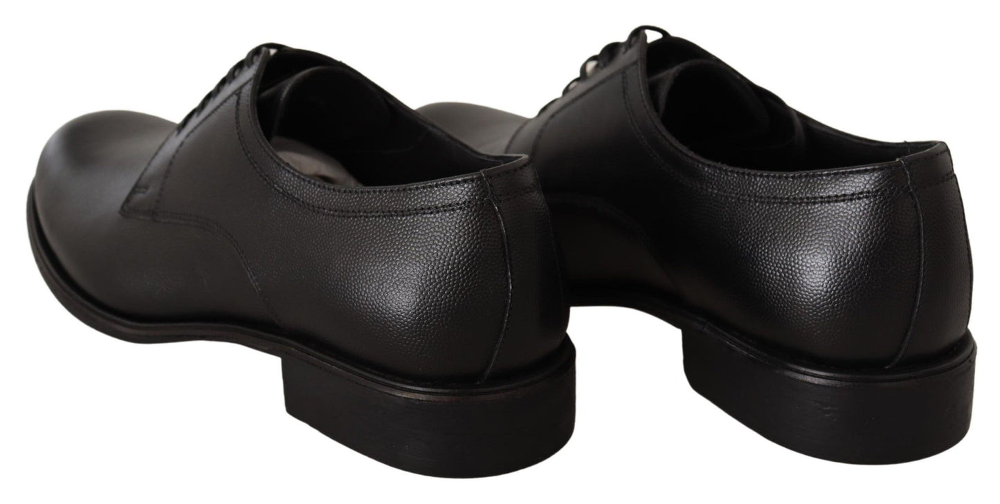 Dolce & Gabbana – Formelle Derby-Schuhe aus schwarzem Leder für Herren