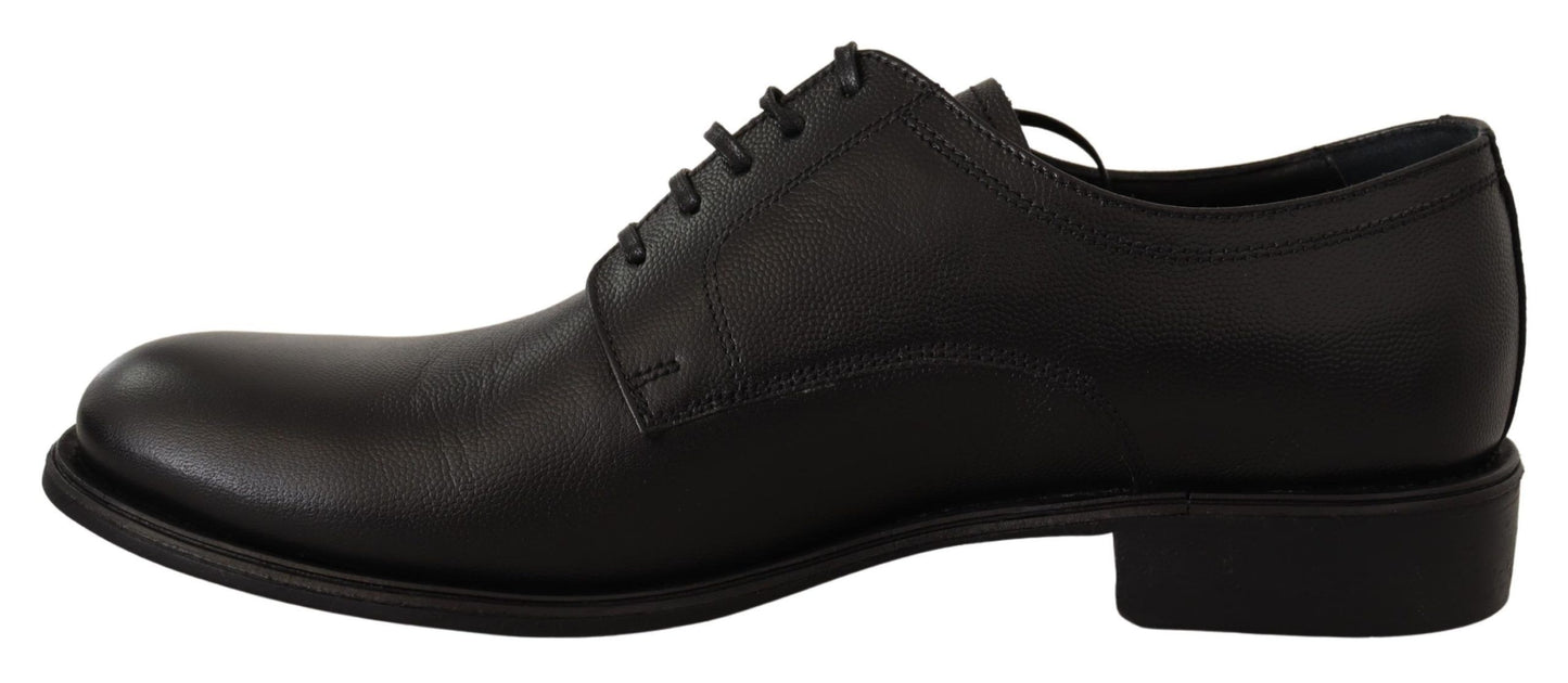 Dolce & Gabbana – Formelle Derby-Schuhe aus schwarzem Leder für Herren
