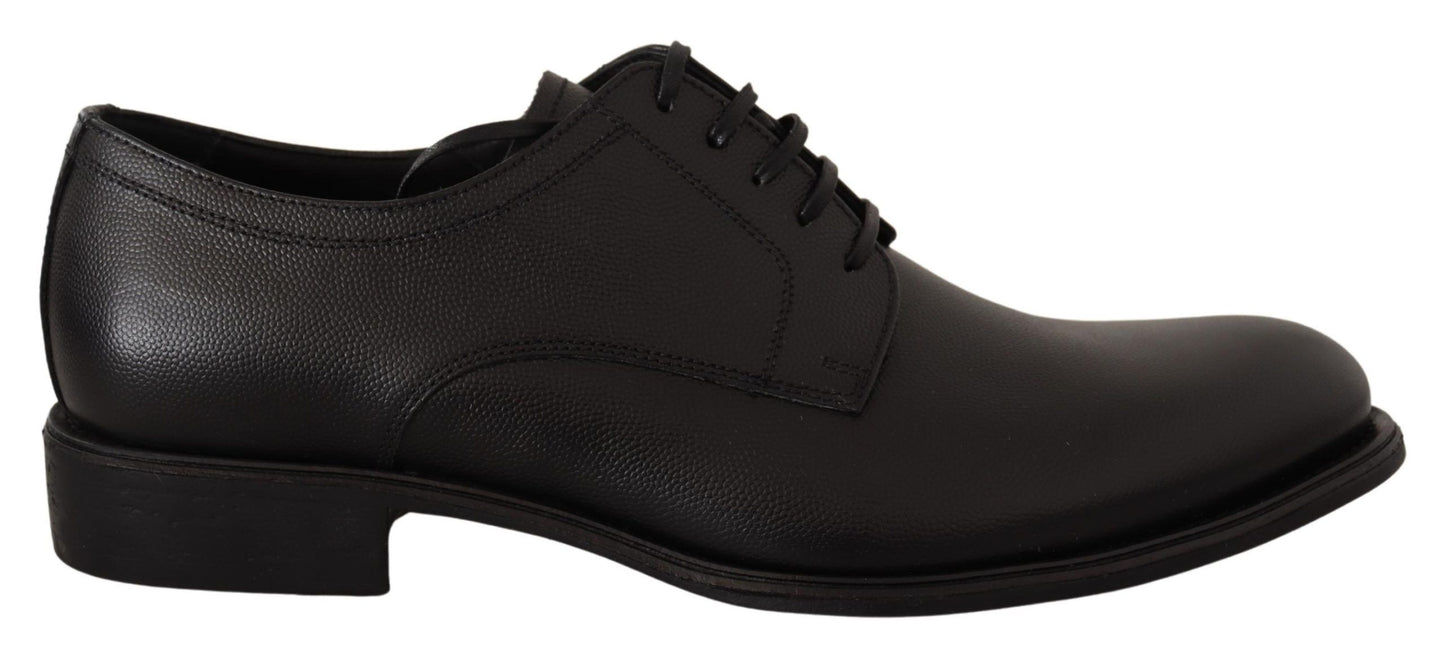 Dolce & Gabbana – Formelle Derby-Schuhe aus schwarzem Leder für Herren