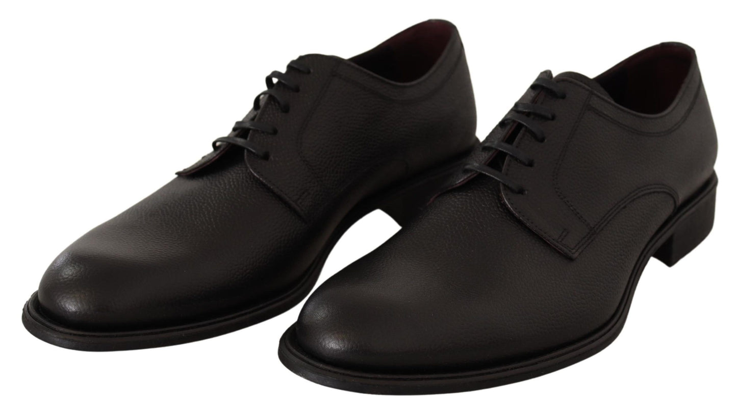 Dolce & Gabbana – Formelle Derby-Schuhe aus schwarzem Leder für Herren