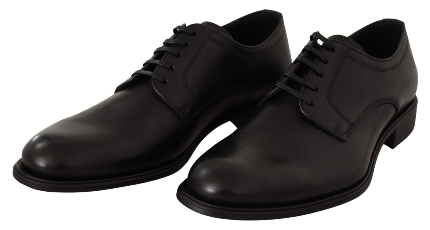Dolce & Gabbana – Formelle Derby-Schuhe aus schwarzem Leder für Herren