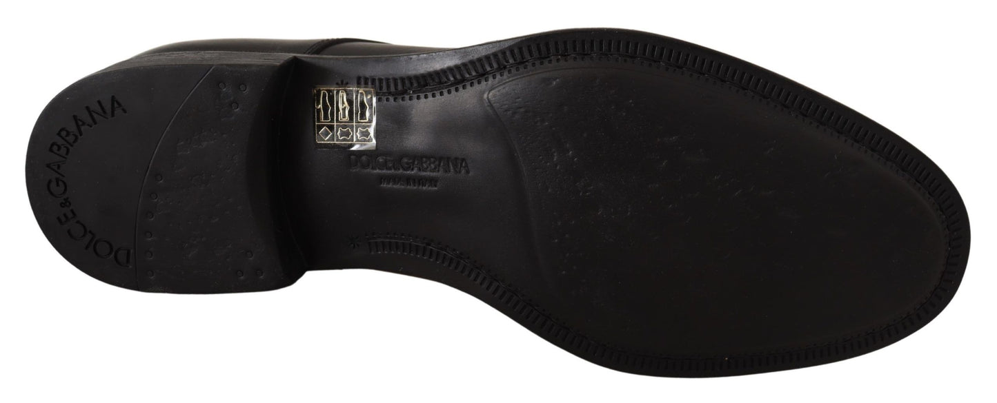 Dolce & Gabbana – Formelle Derby-Schuhe aus schwarzem Leder für Herren