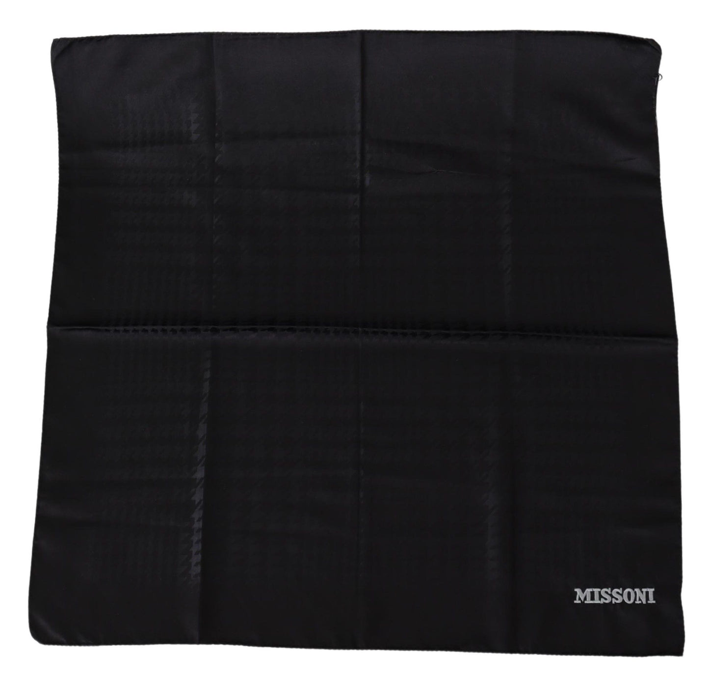 Missoni Schwarzer Wollstrick-Unisex-Halswickelschal