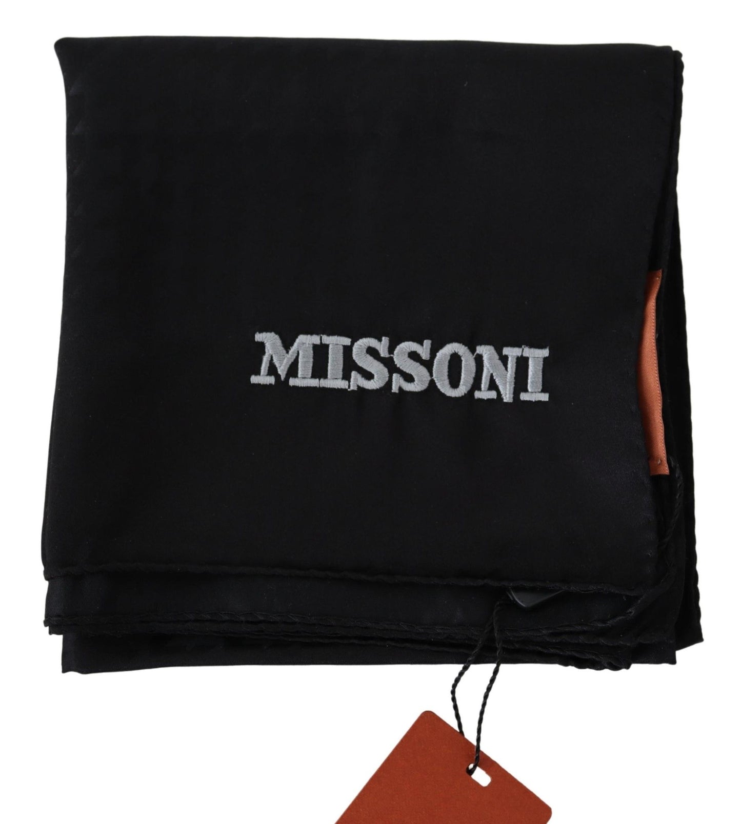 Missoni Schwarzer Wollstrick-Unisex-Halswickelschal