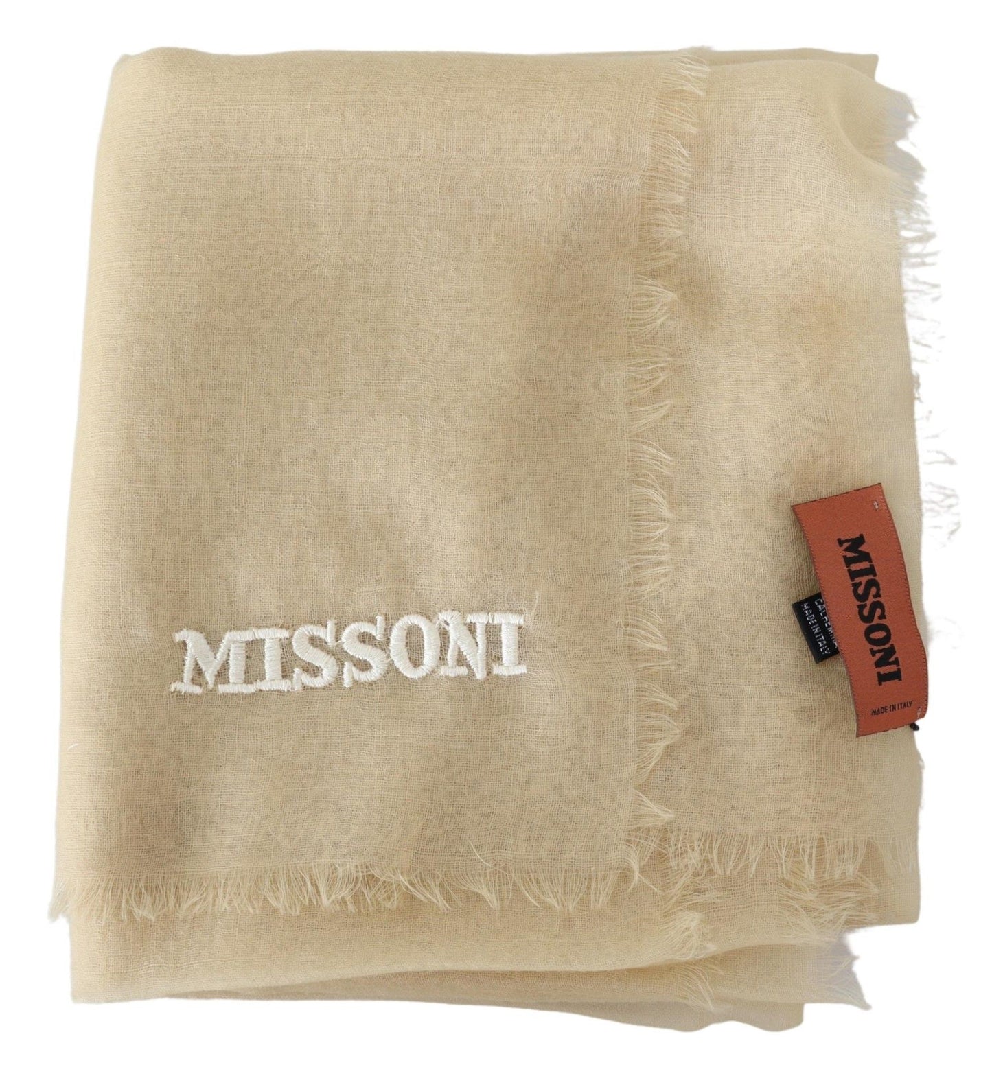 Missoni Beige Kaschmir Unisex Halstuch