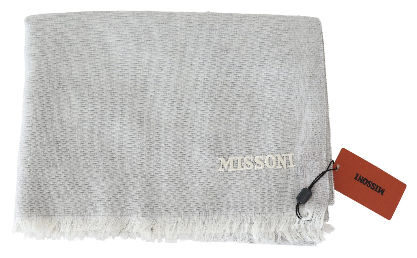 Missoni Grauer Unisex-Halswickelschal aus Wollstrick