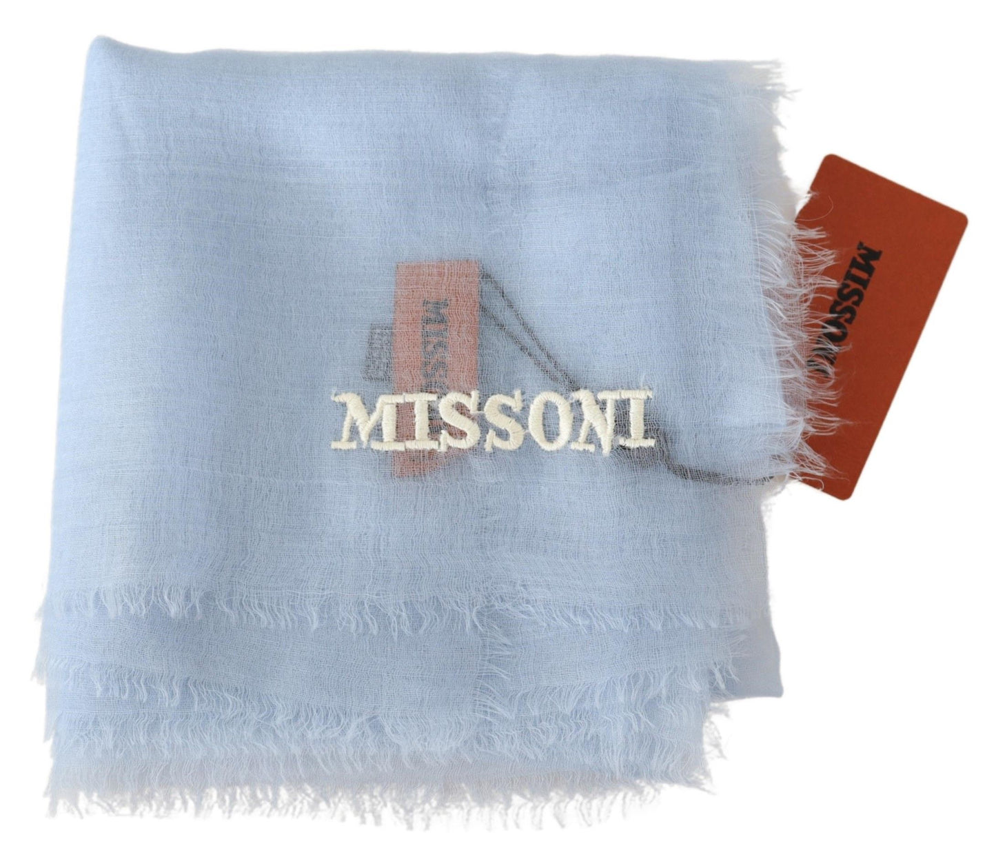Missoni – Unisex-Halswickelschal aus hellblauem Kaschmir