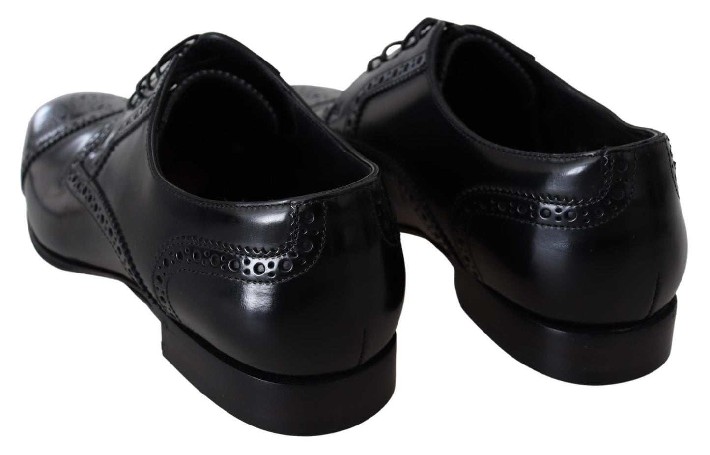 Dolce & Gabbana Herren Derby-Loafer aus schwarzem Leder