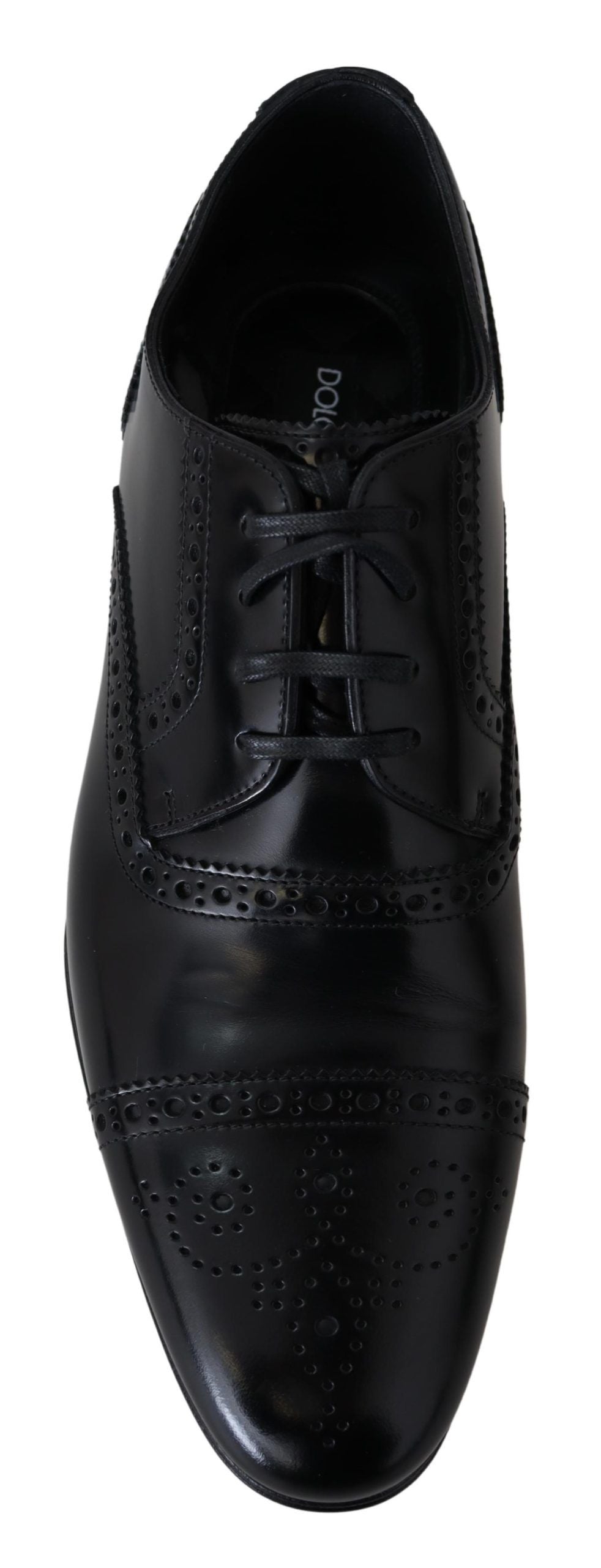 Dolce & Gabbana Herren Derby-Loafer aus schwarzem Leder