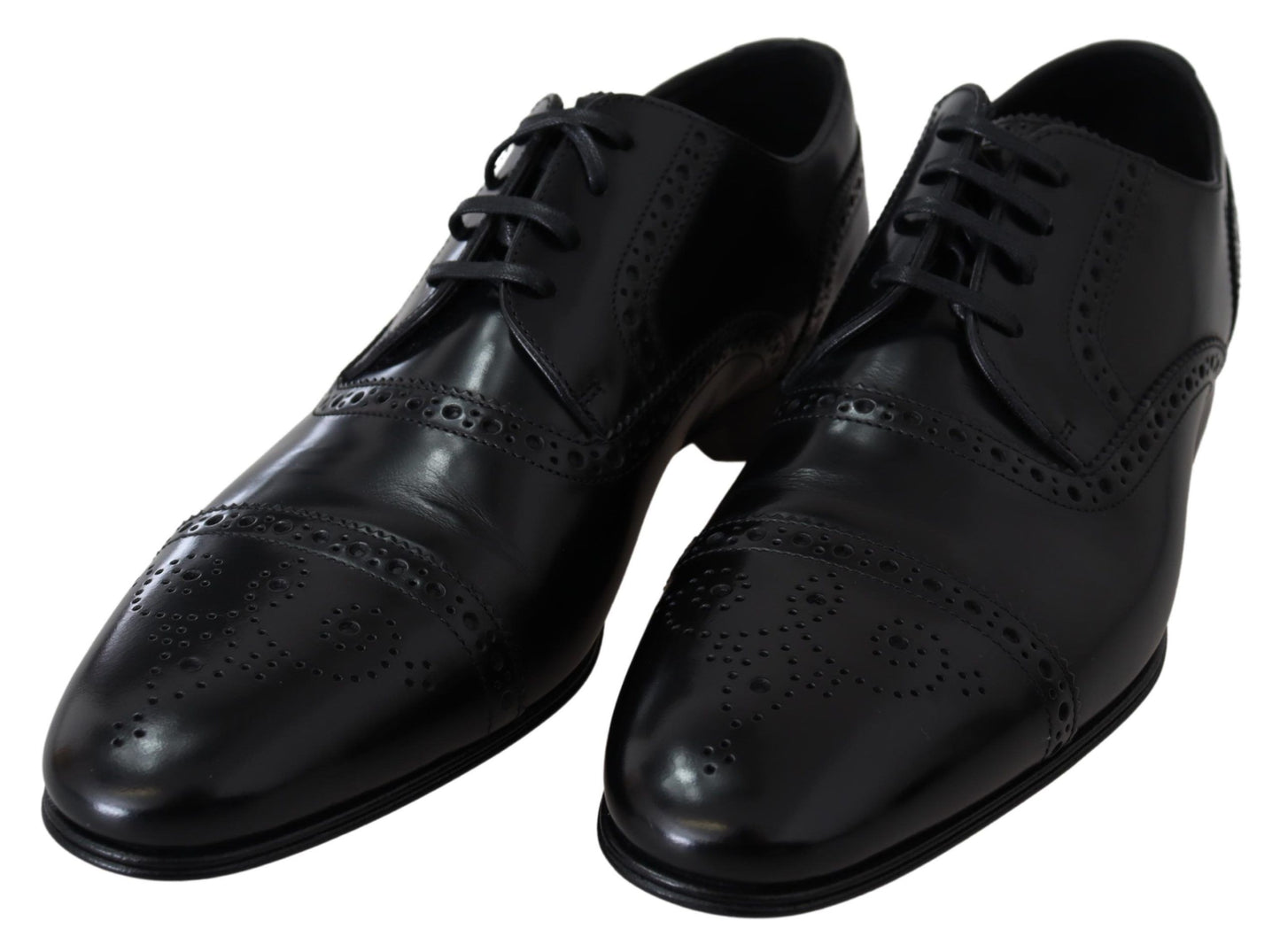 Dolce & Gabbana Herren Derby-Loafer aus schwarzem Leder