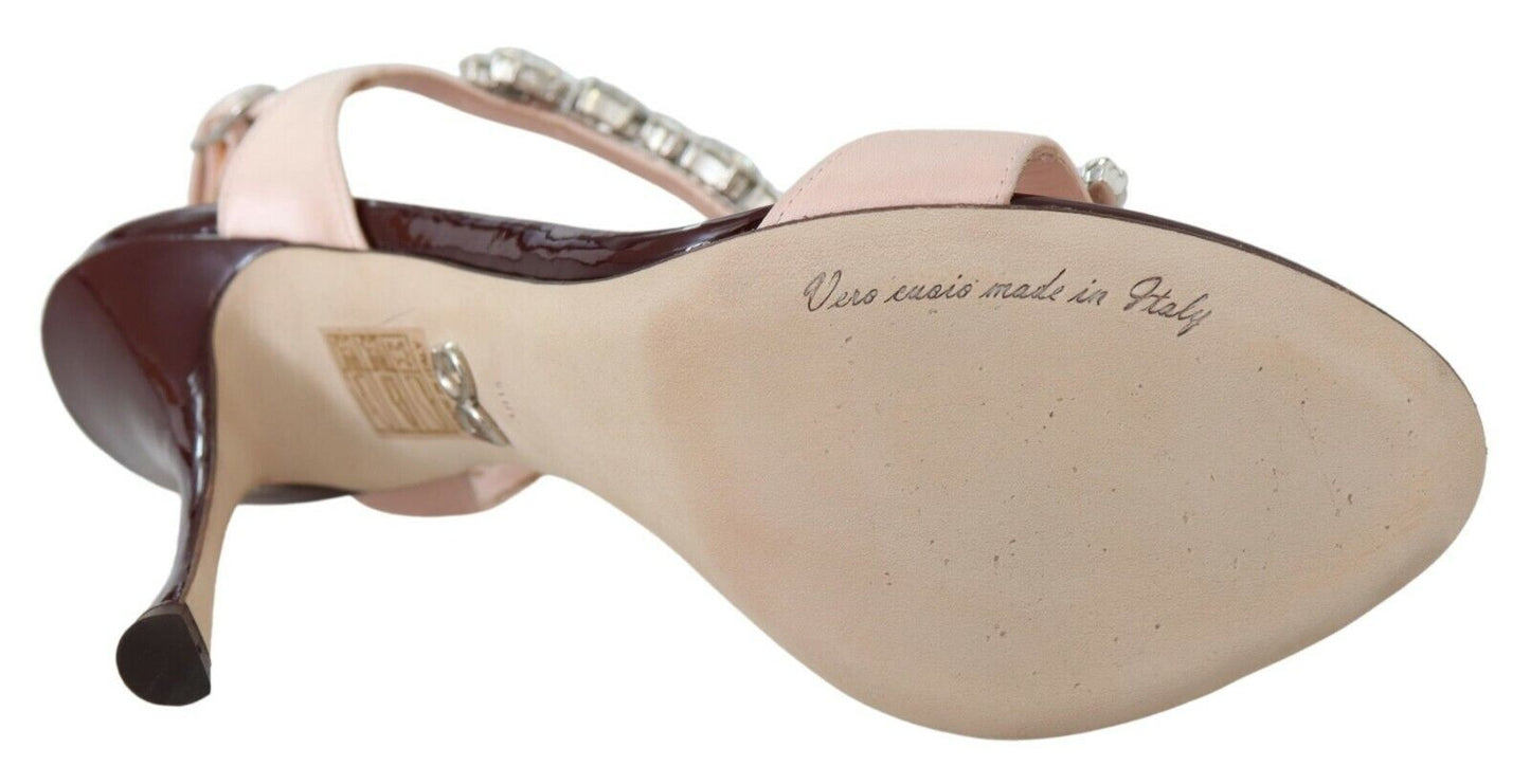 Dolce & Gabbana – Keira – Sandalen mit rosa Kristallabsatz