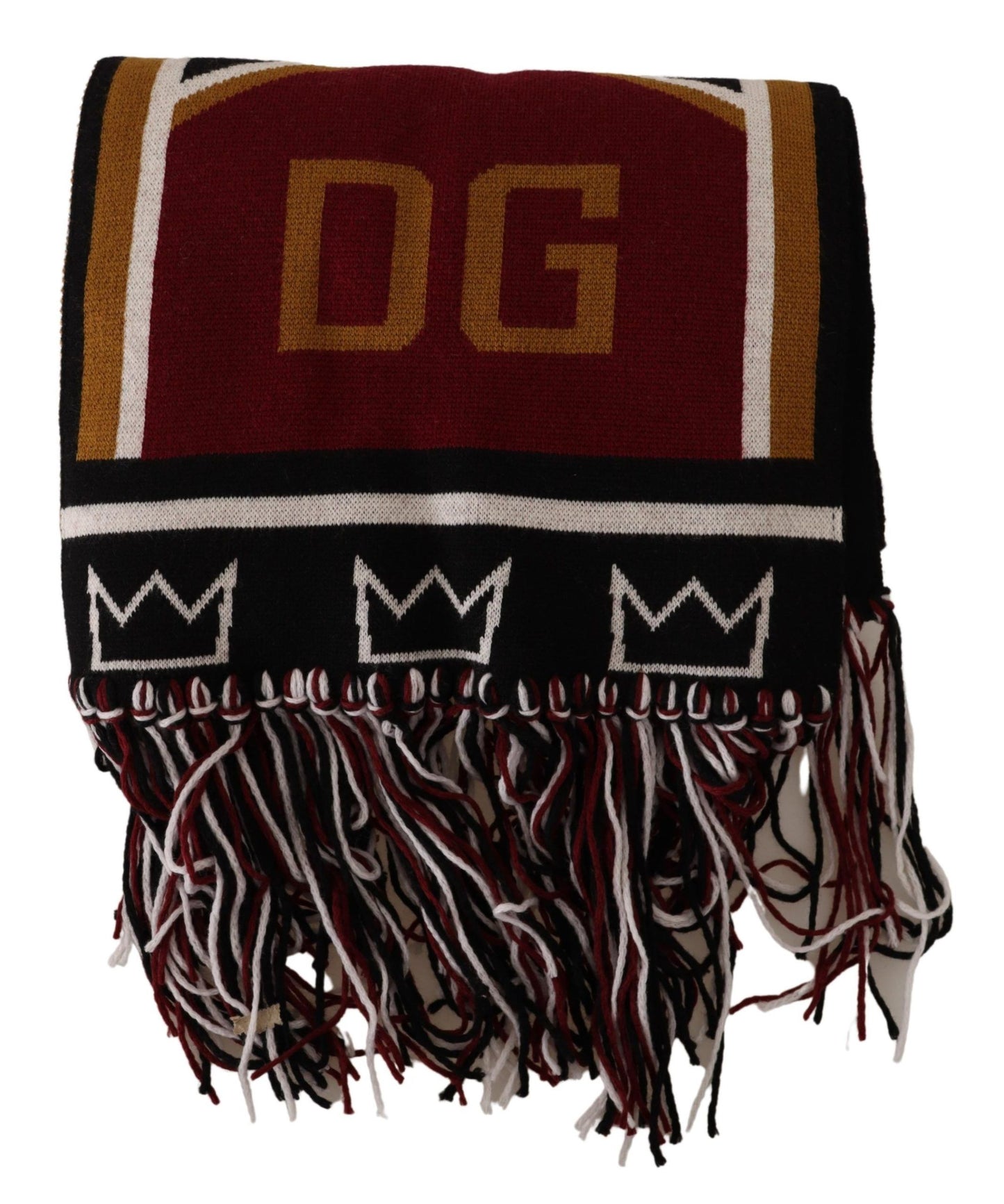 Dolce & Gabbana – Mehrfarbiger DG King-Schal aus Wollstrick