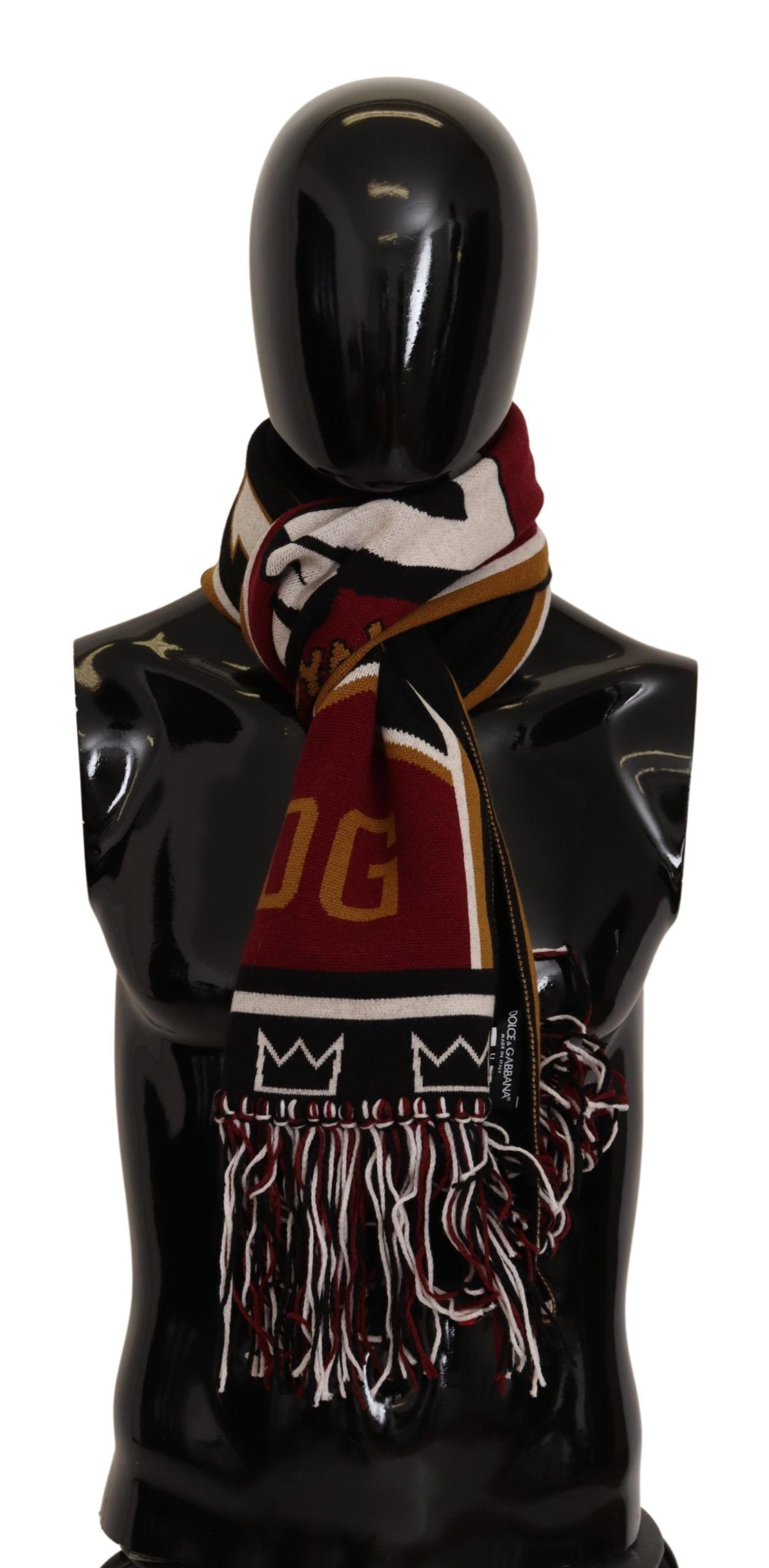 Dolce & Gabbana – Mehrfarbiger DG King-Schal aus Wollstrick