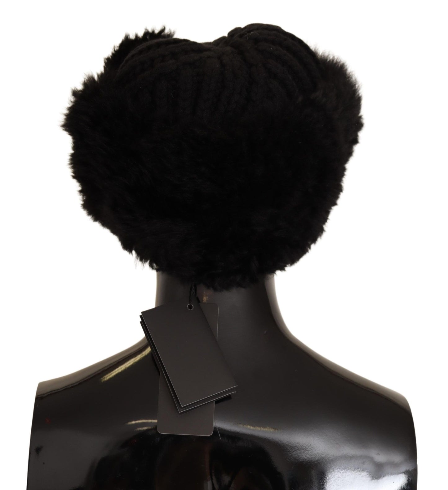 Dolce & Gabbana Schwarze Kaschmirpelzmütze für Damen
