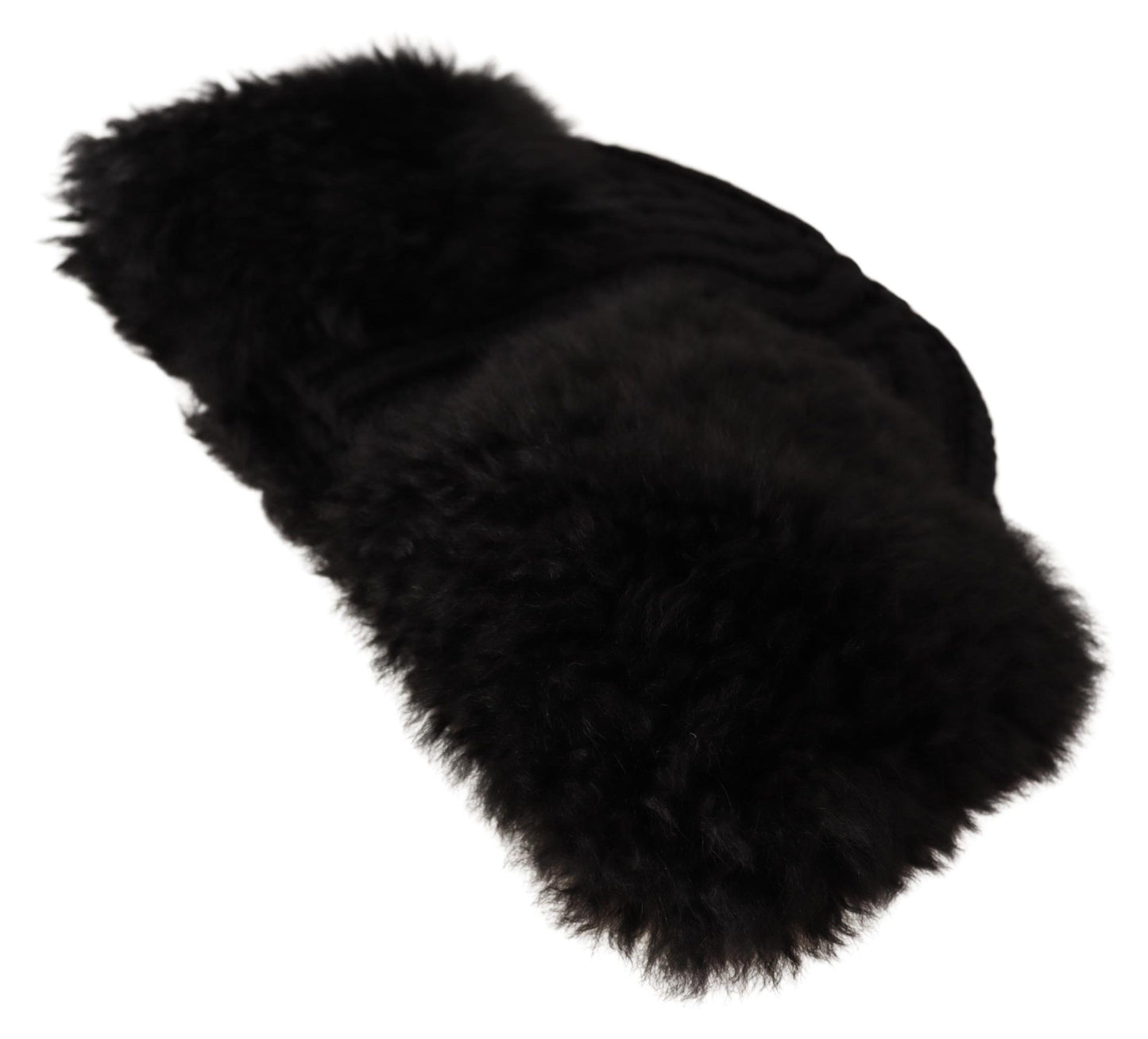 Dolce & Gabbana Schwarze Kaschmirpelzmütze für Damen