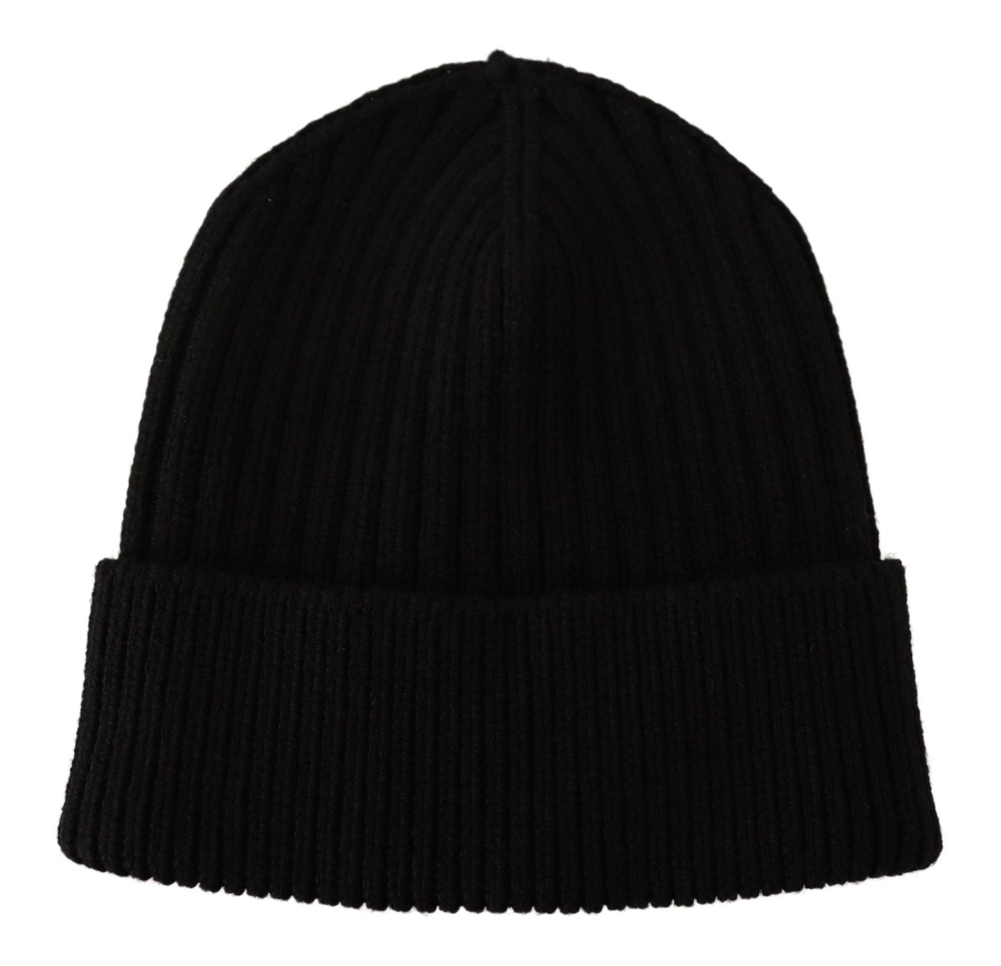 Dolce & Gabbana Schwarze Wollstrickmütze für Damen