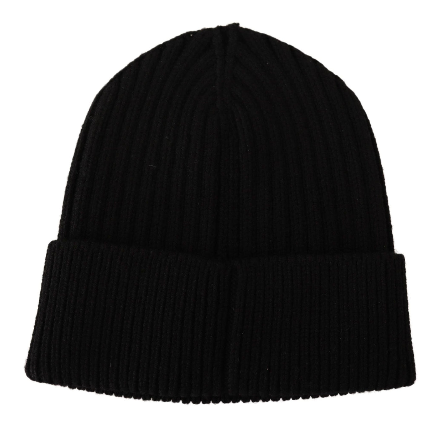 Dolce & Gabbana Schwarze Wollstrickmütze für Damen