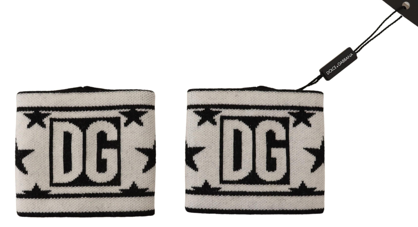 Dolce & Gabbana – Armband aus weißer und schwarzer Wolle mit Logo #DGMILLENNIALS