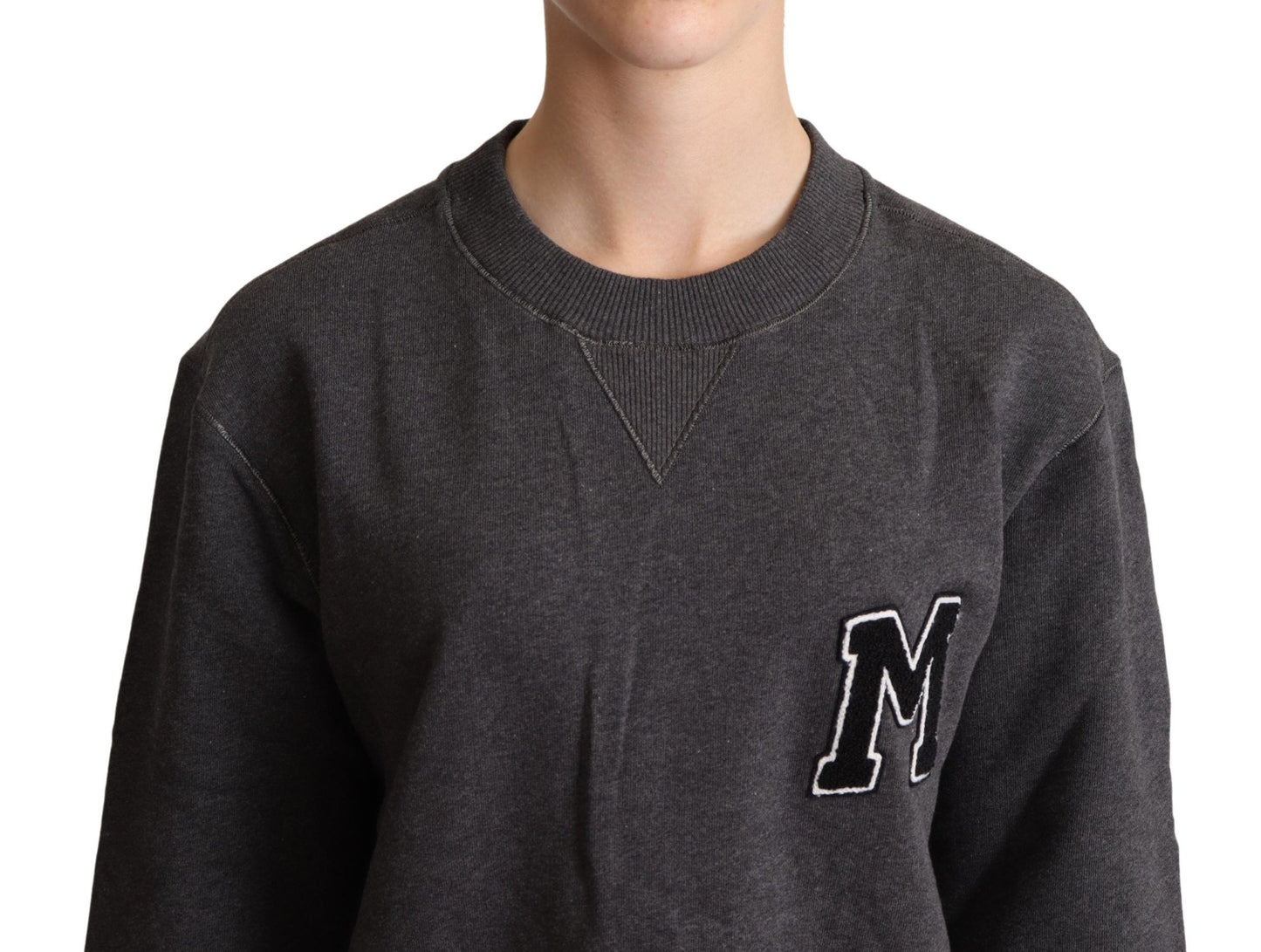 Dolce & Gabbana Grau bestickter Damenpullover