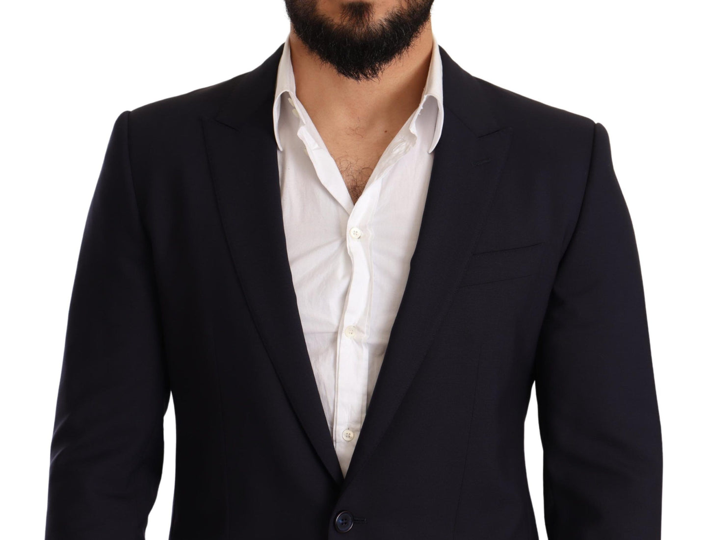 Dolce & Gabbana Marineblauer MARTINI-Blazer aus Wolle im Slim Fit