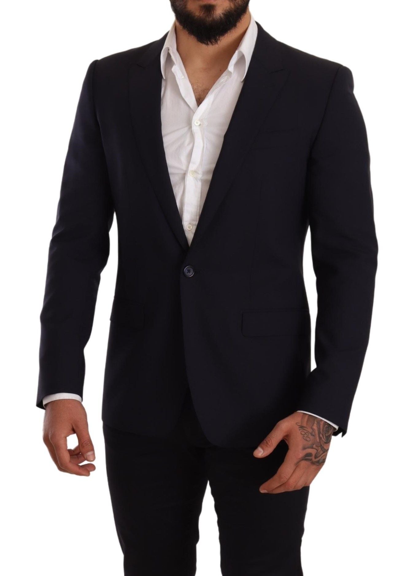 Dolce & Gabbana Marineblauer MARTINI-Blazer aus Wolle im Slim Fit