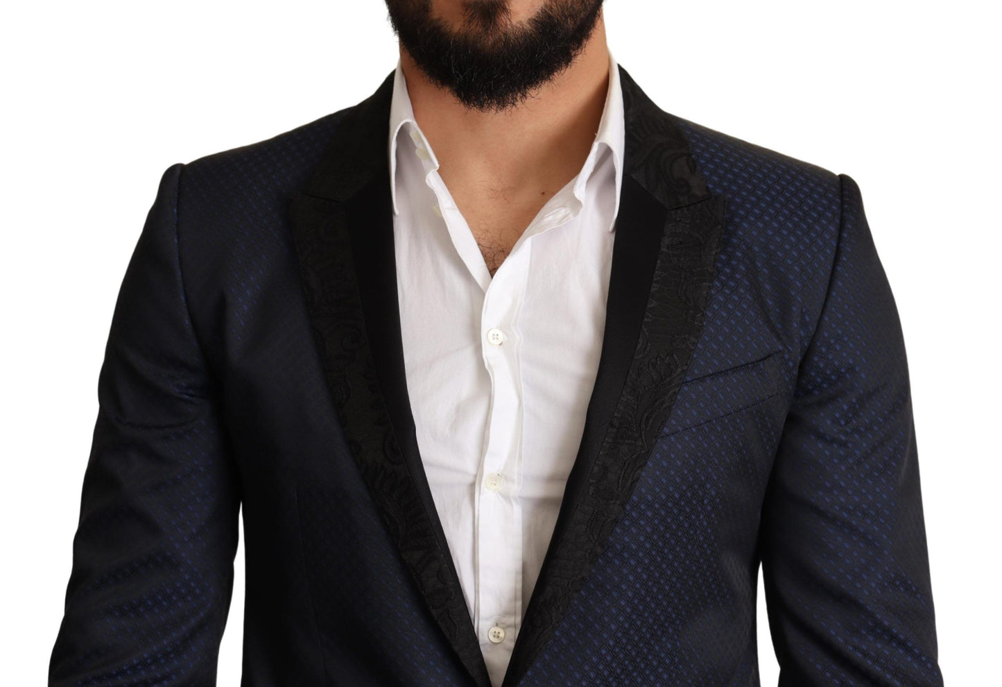 Dolce & Gabbana – Slim Fit MARTINI-Blazerjacke aus blauer Wolle