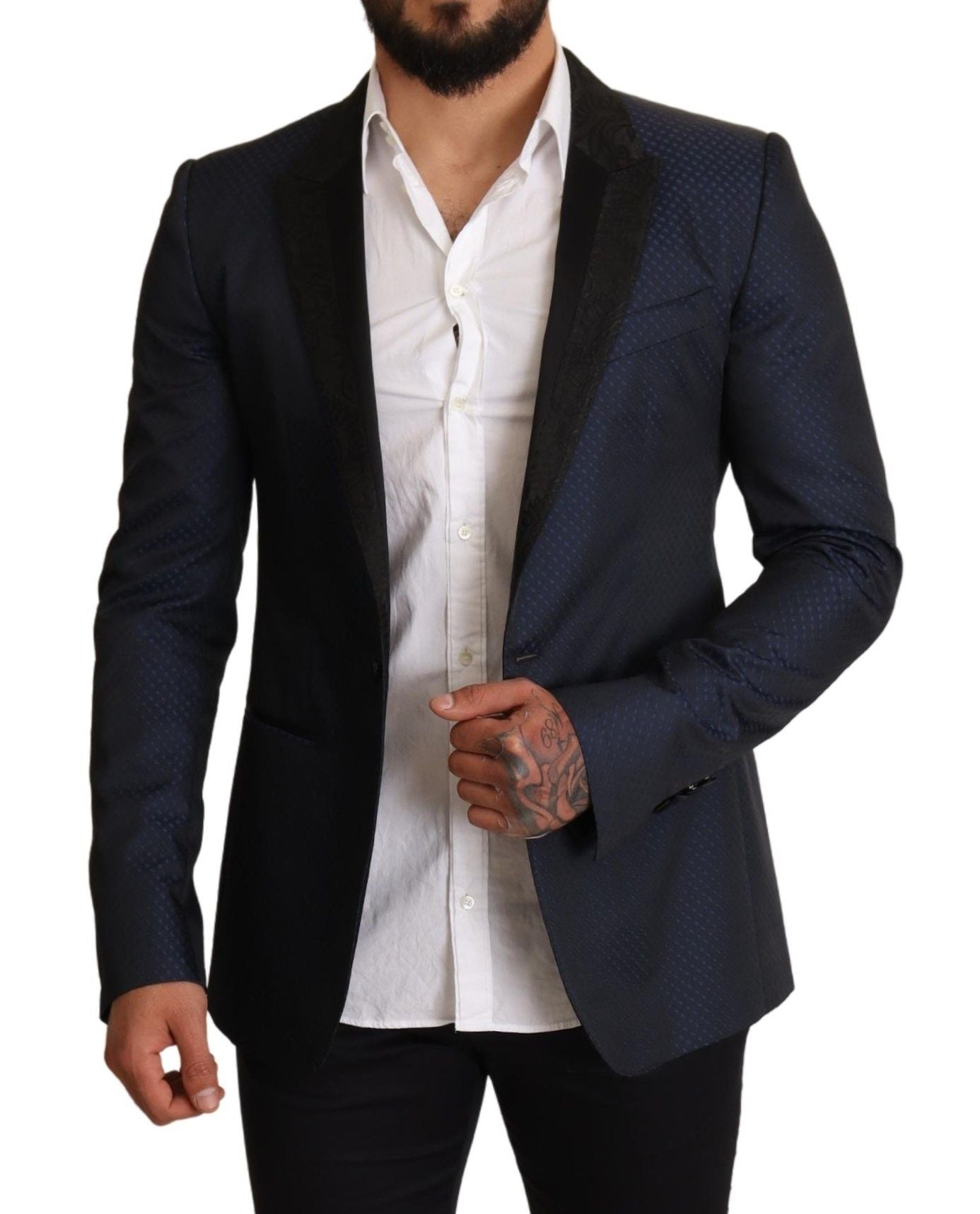 Dolce & Gabbana – Slim Fit MARTINI-Blazerjacke aus blauer Wolle