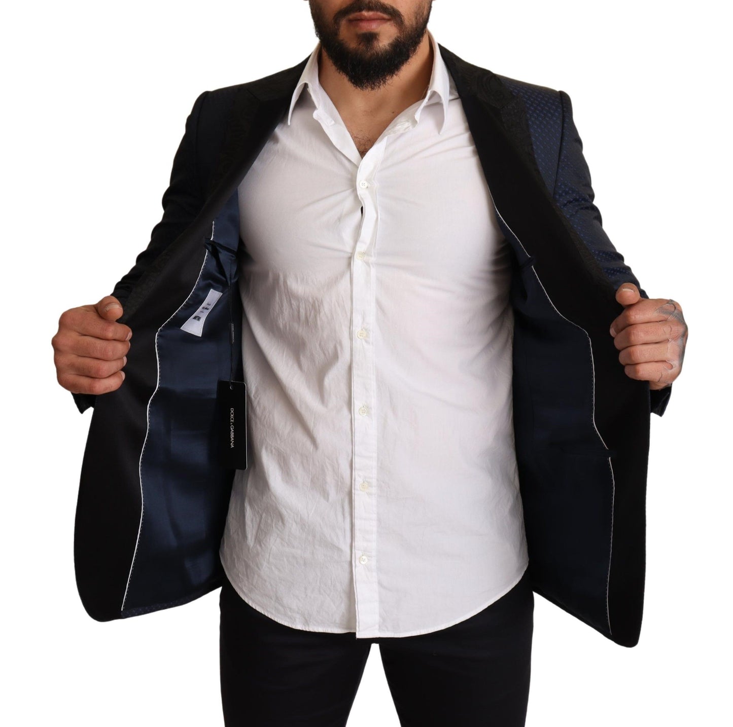 Dolce & Gabbana – Slim Fit MARTINI-Blazerjacke aus blauer Wolle
