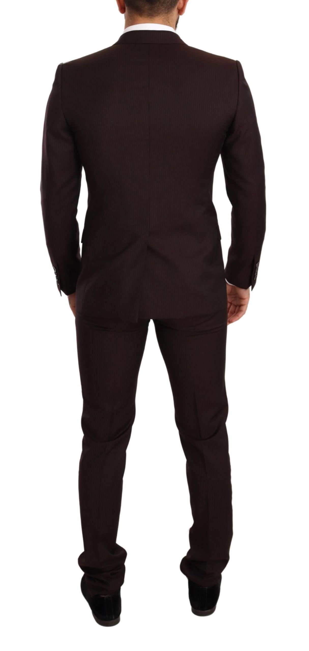 Dolce & Gabbana Bordeauxfarbener MARTINI Slim Fit-Anzug aus Wolle