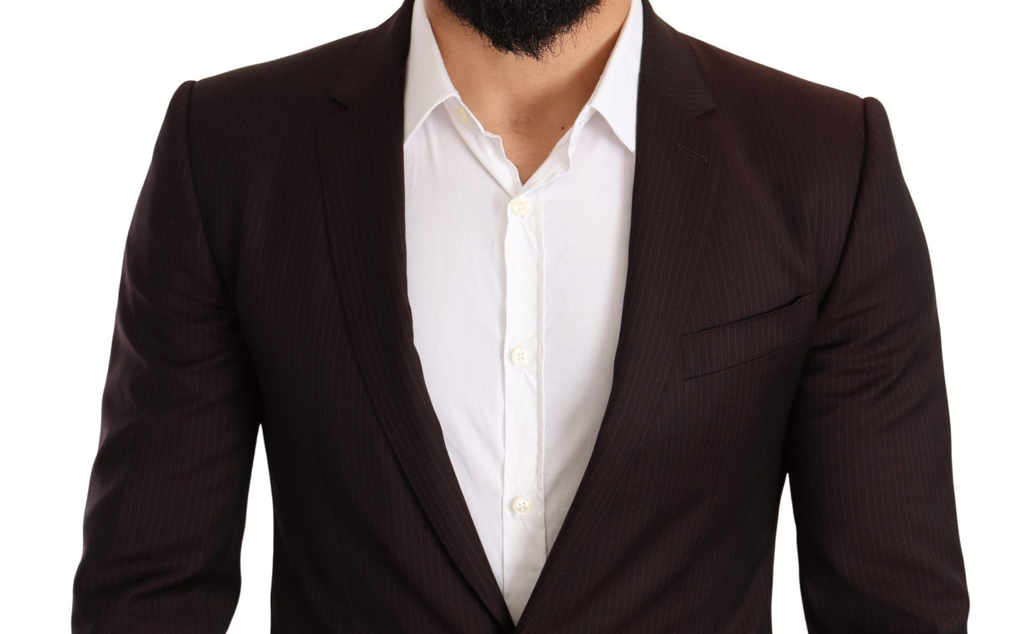 Dolce & Gabbana Bordeauxfarbener MARTINI Slim Fit-Anzug aus Wolle