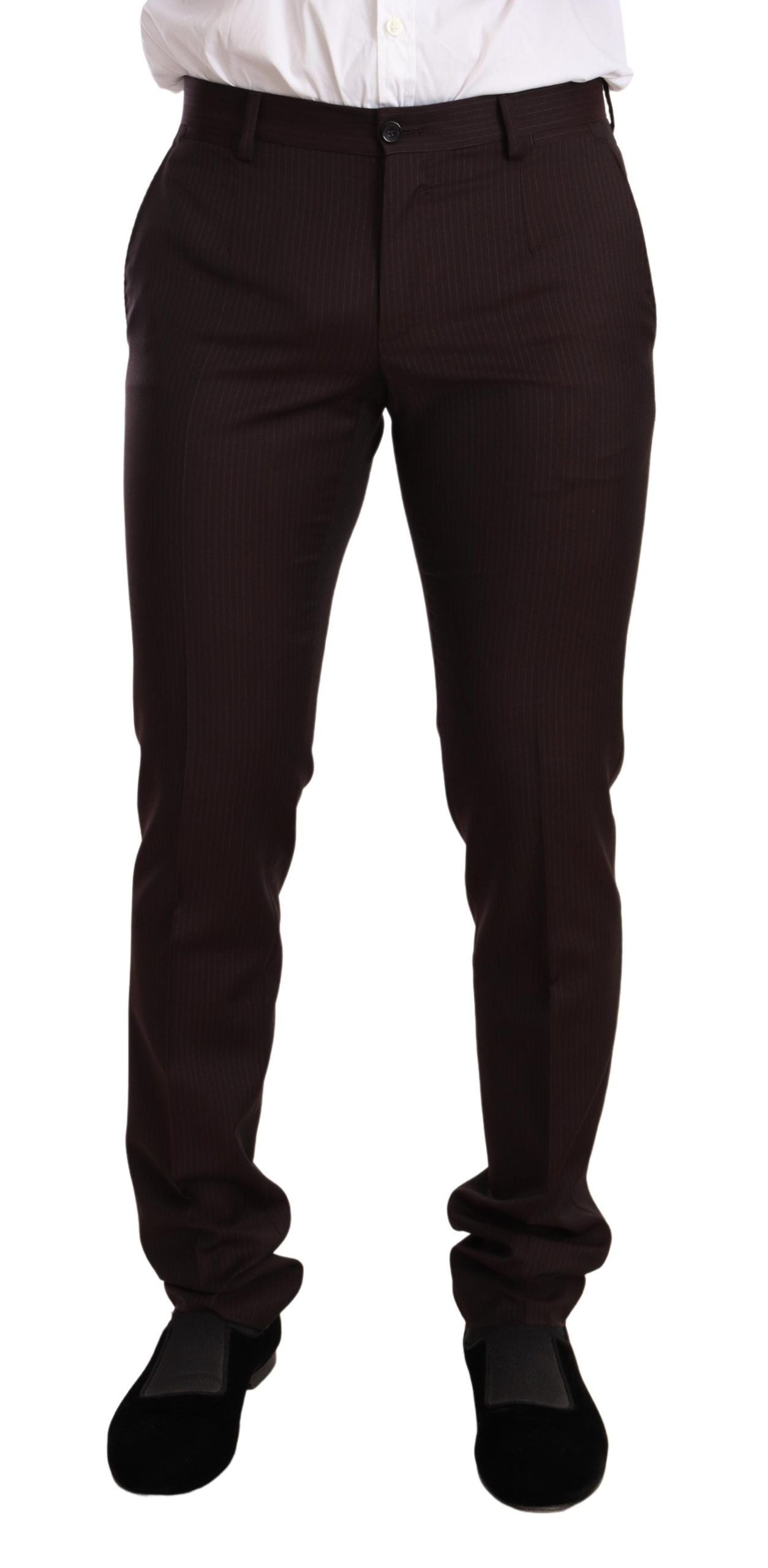 Dolce & Gabbana Bordeauxfarbener MARTINI Slim Fit-Anzug aus Wolle