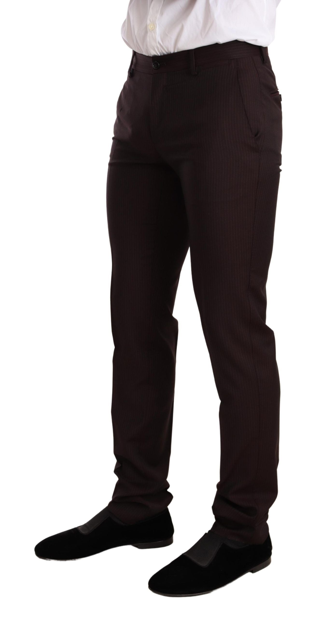 Dolce & Gabbana Bordeauxfarbener MARTINI Slim Fit-Anzug aus Wolle