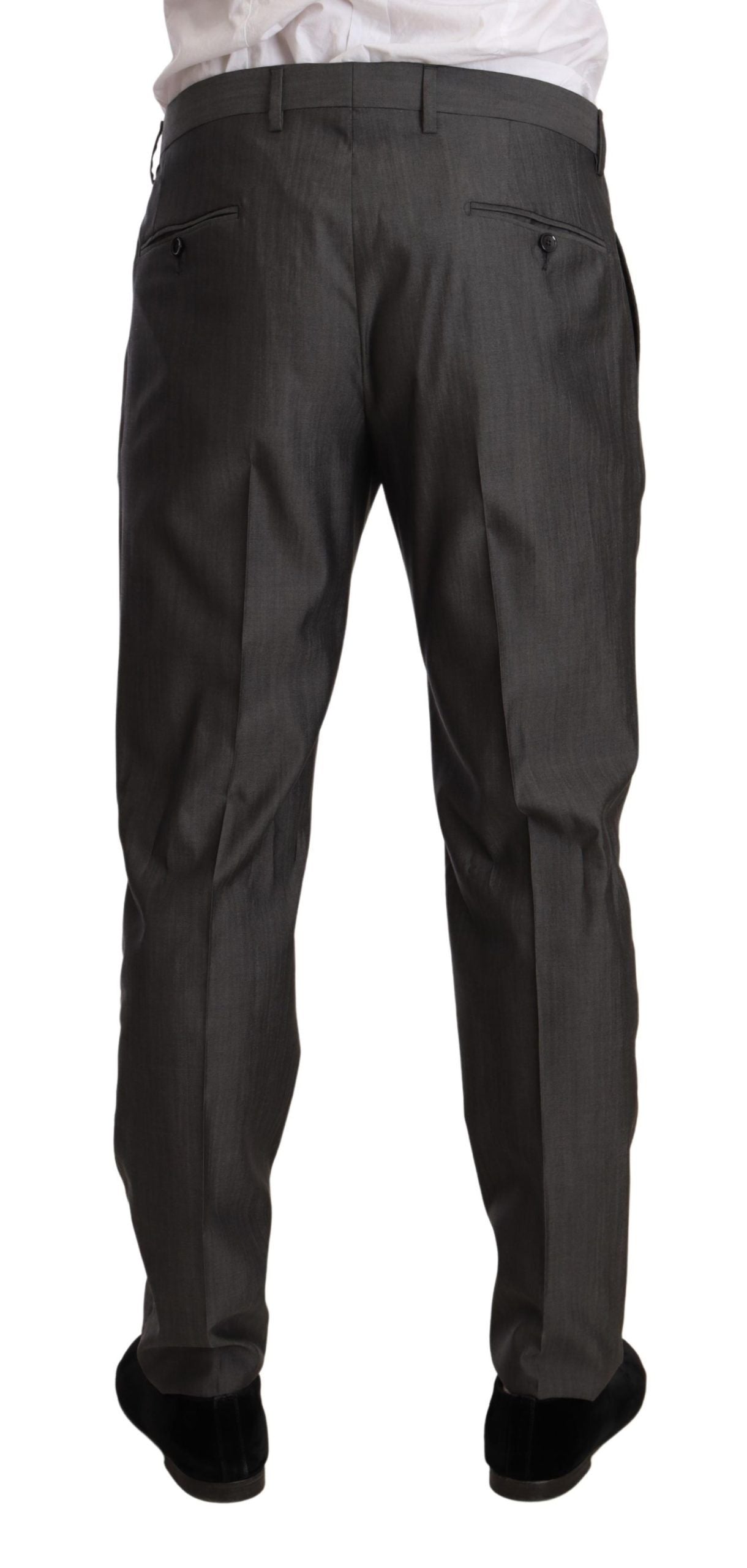 Dolce & Gabbana Grau Metallic MARTINI Slim Fit Anzug