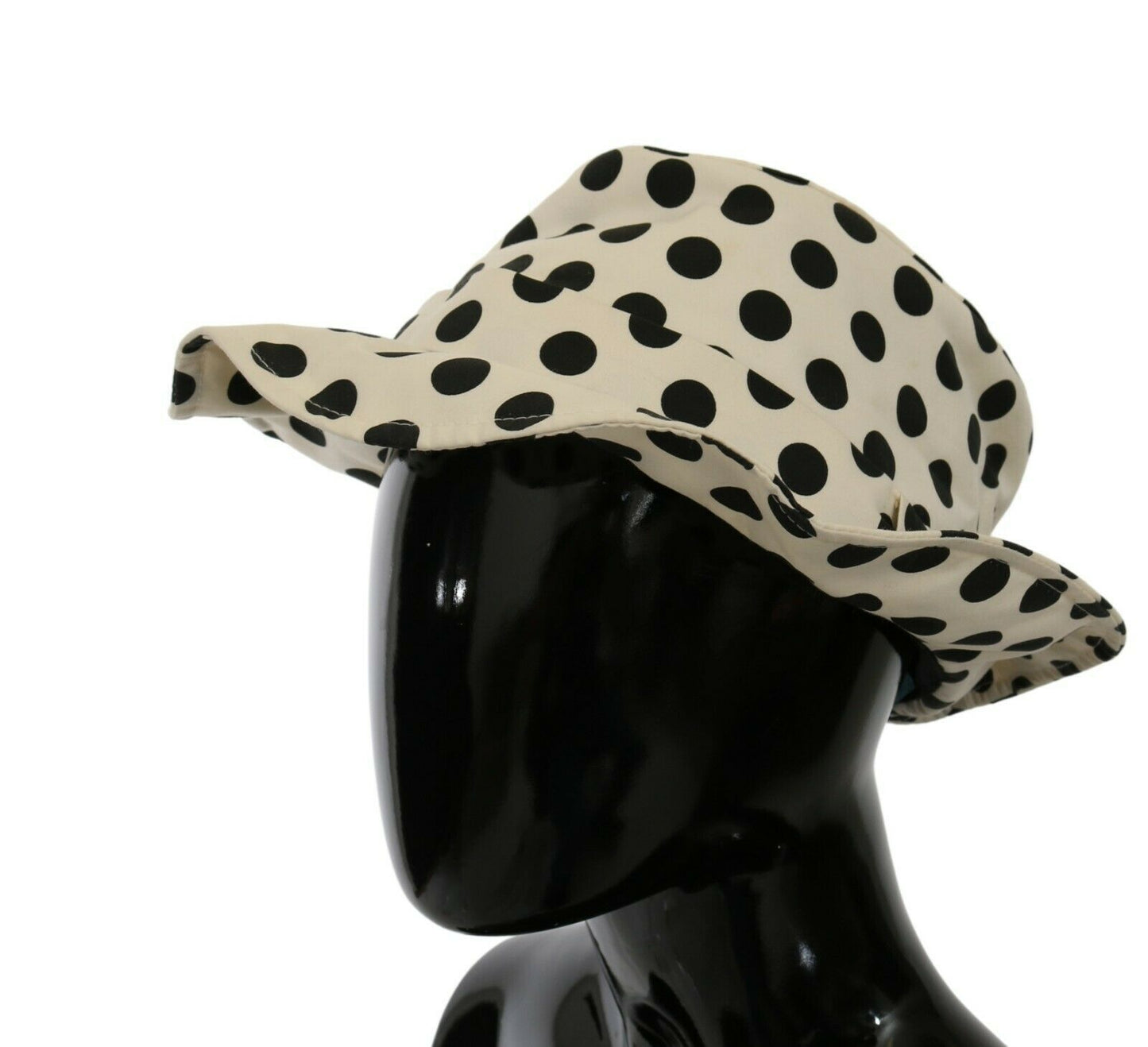 Dolce & Gabbana – Trilby-Hut aus 100 % Baumwolle mit Punktemuster, weiß