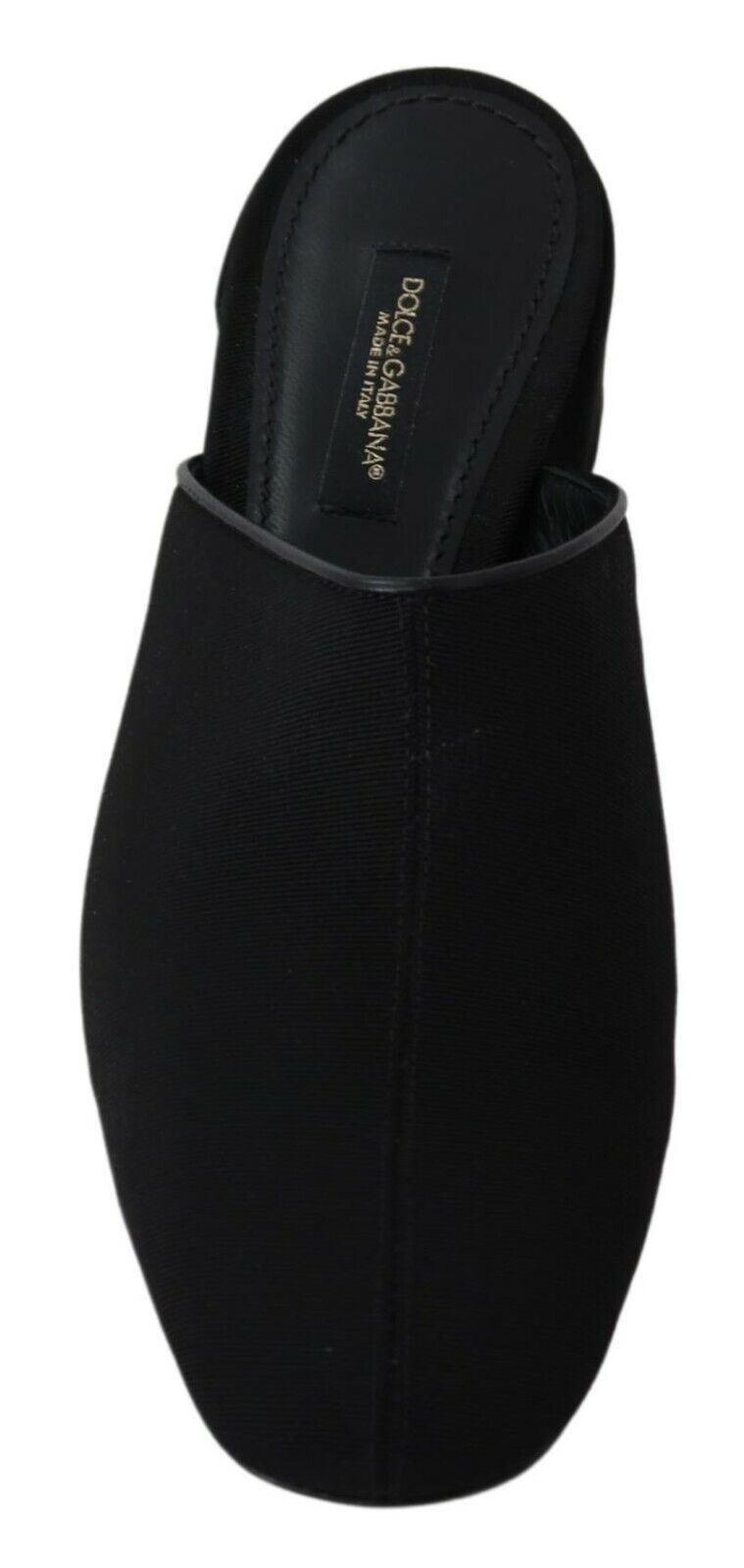 Dolce & Gabbana – Schwarze Rips-Sandalen mit Ripsband Damen Schuhe