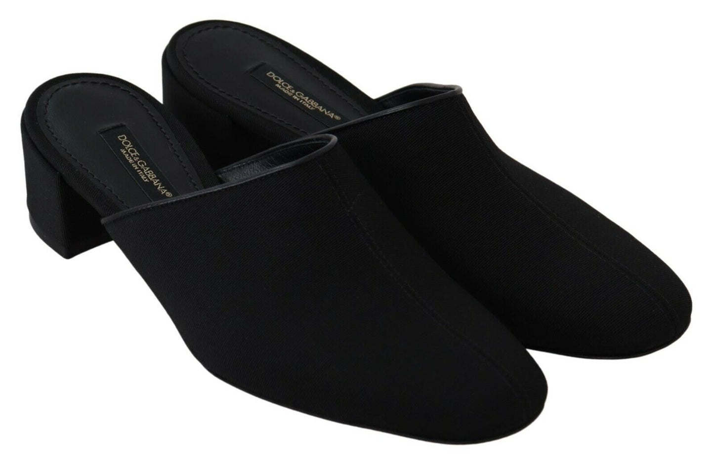 Dolce & Gabbana – Schwarze Rips-Sandalen mit Ripsband Damen Schuhe
