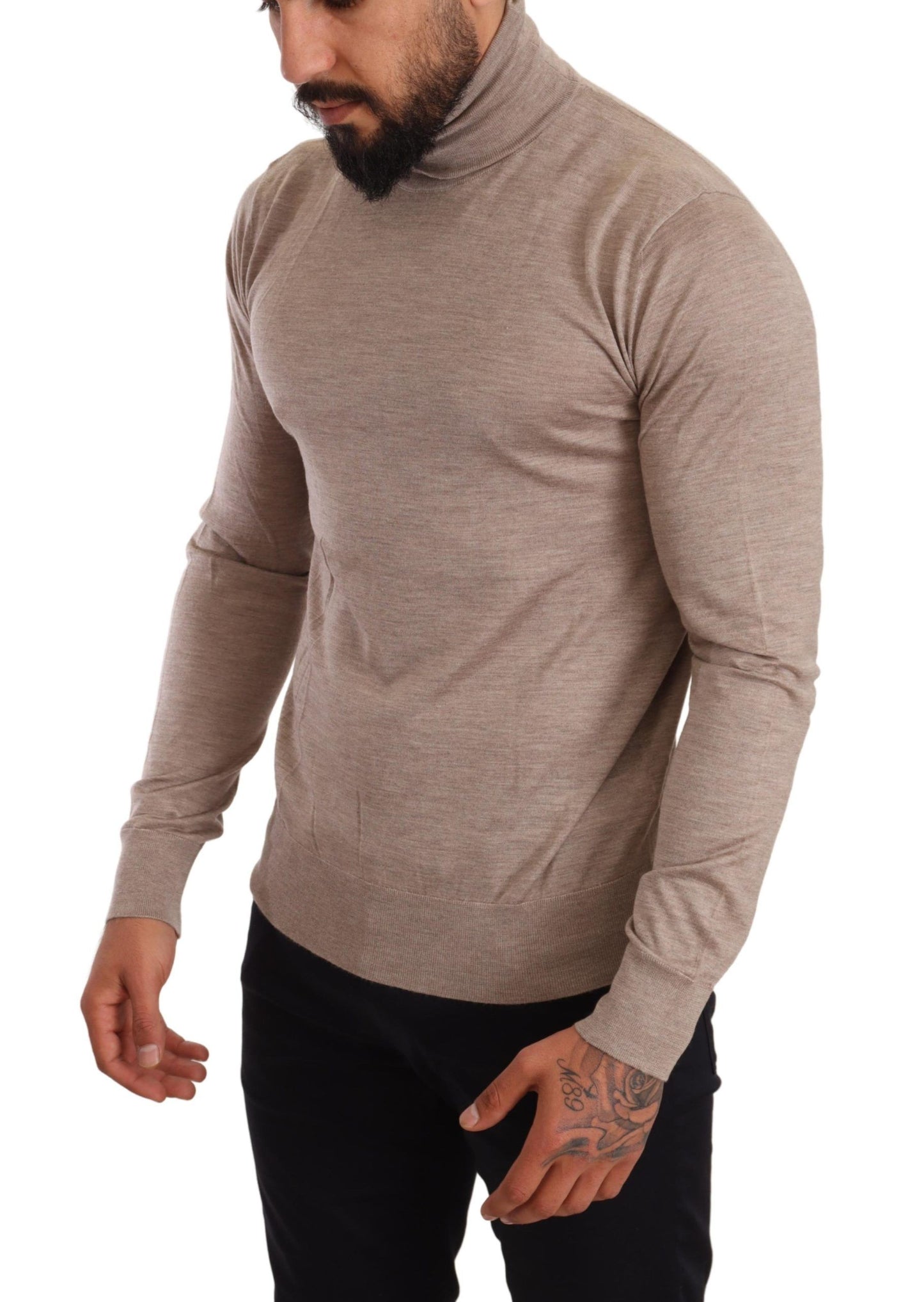 Dolce & Gabbana Beige Kaschmir Rollkragenpullover