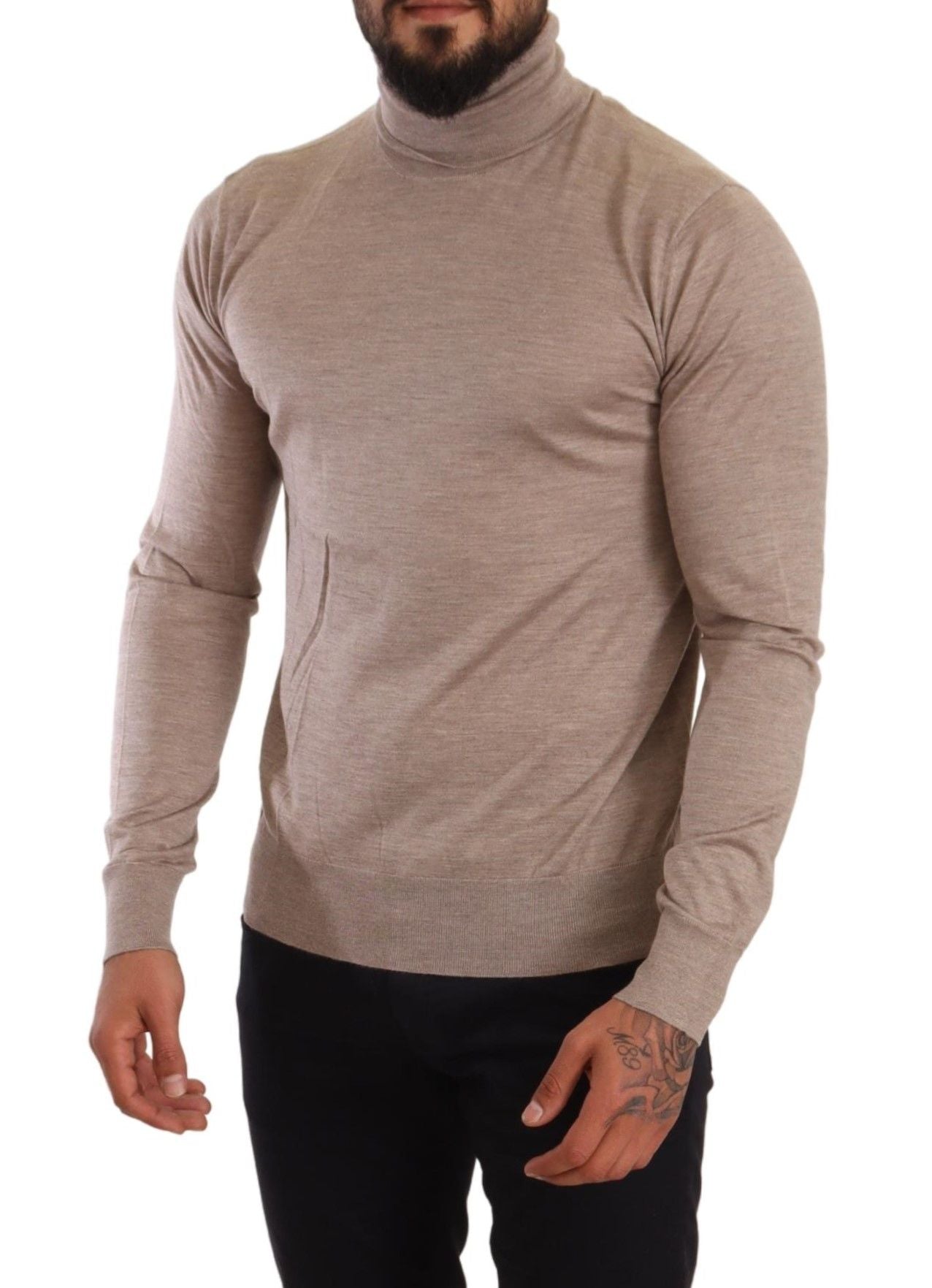 Dolce & Gabbana Beige Kaschmir Rollkragenpullover